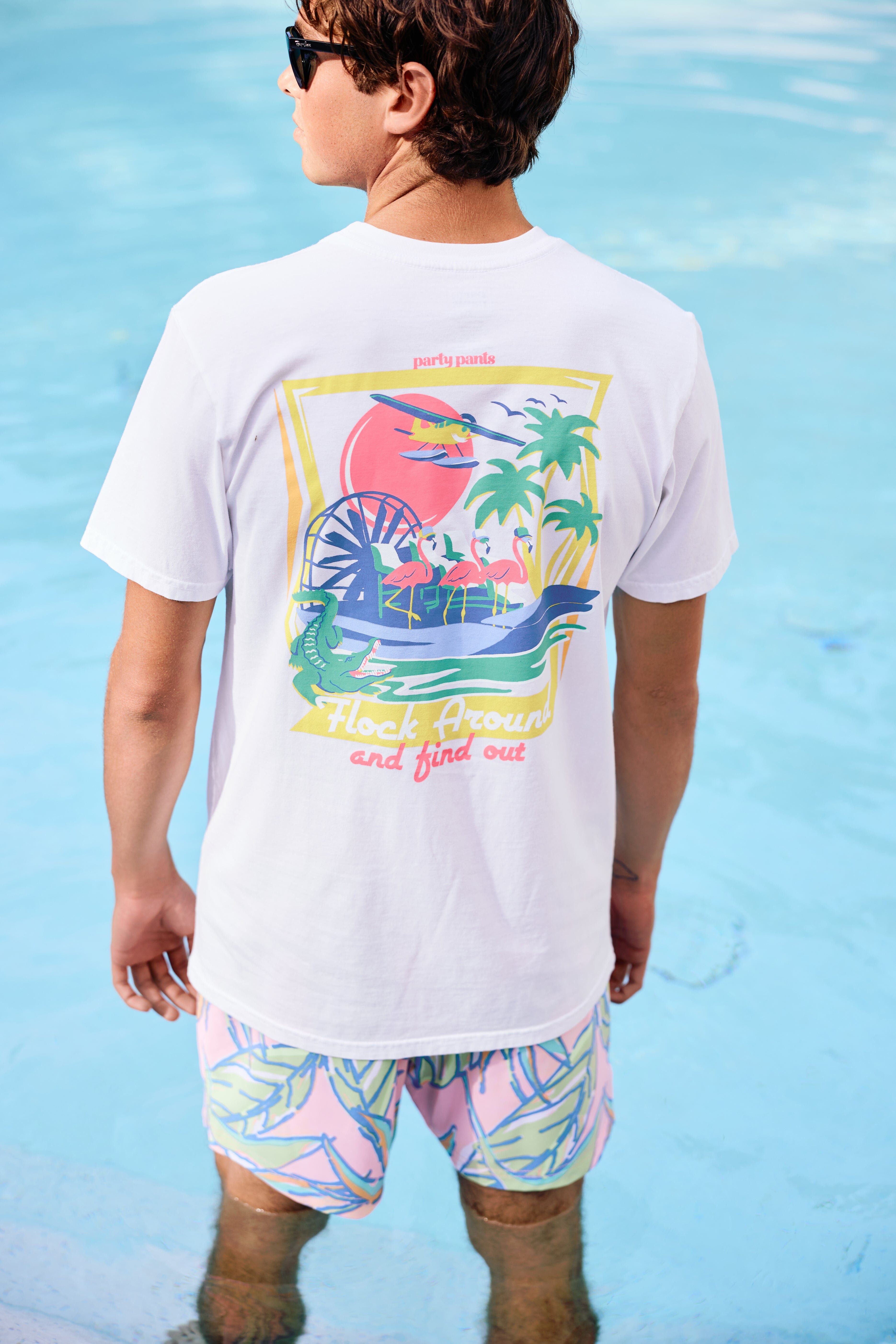 Flock Around Match White T-Shirt TEES PARTY PANTS