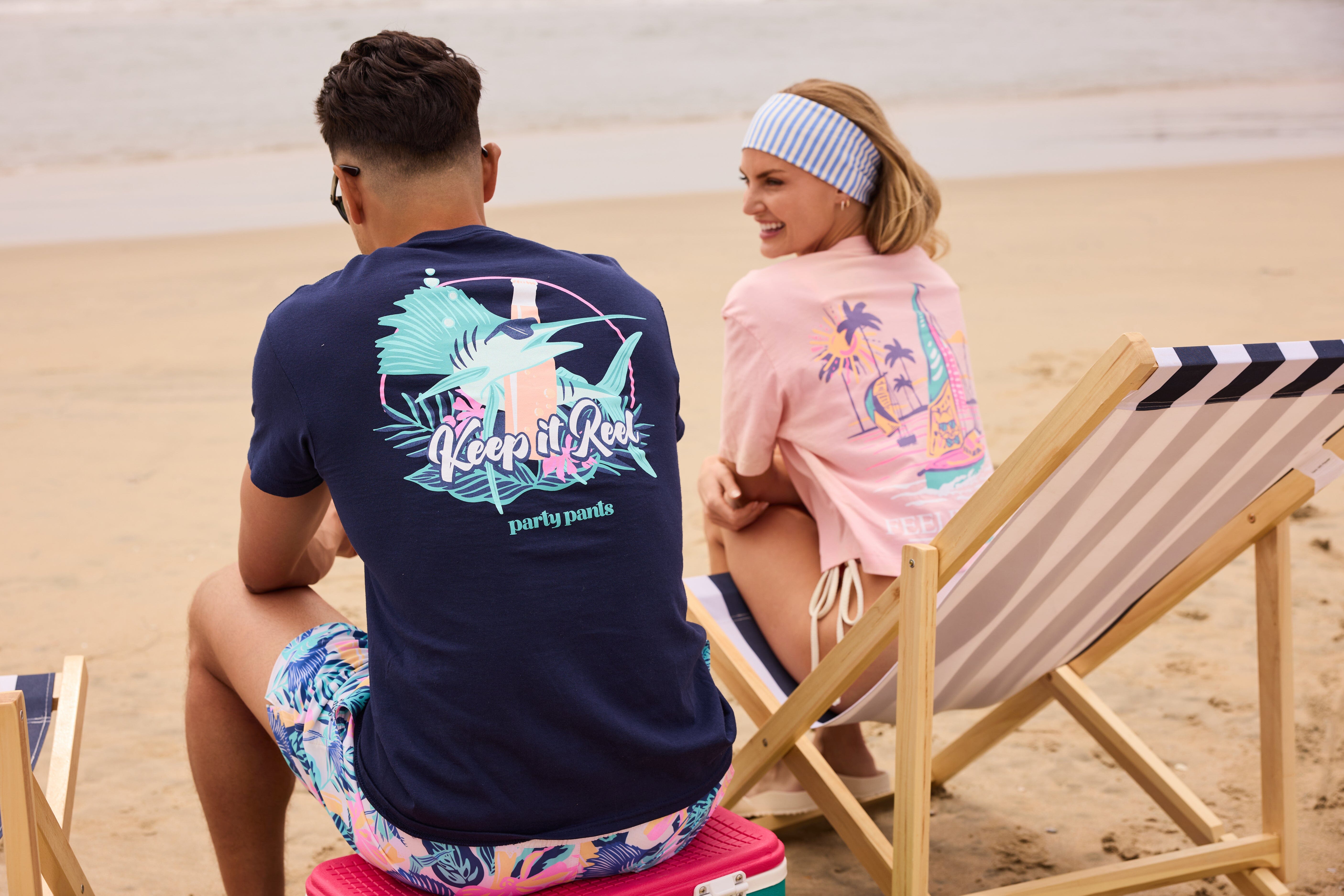 Keep It Reel Navy Blue T-Shirt TEES PARTY PANTS