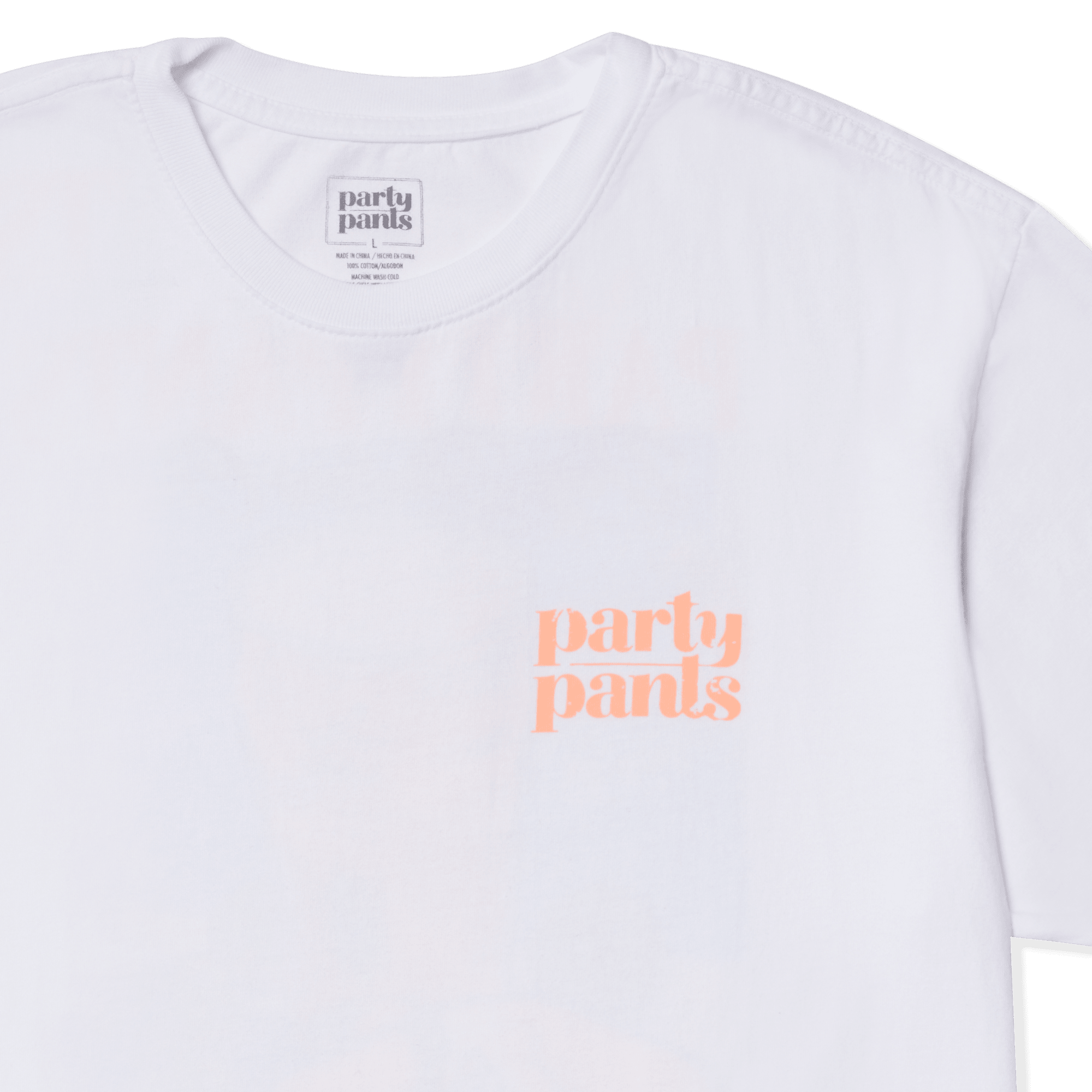 DAY DINKER T-SHIRT - WHITE TEE PARTY PANTS