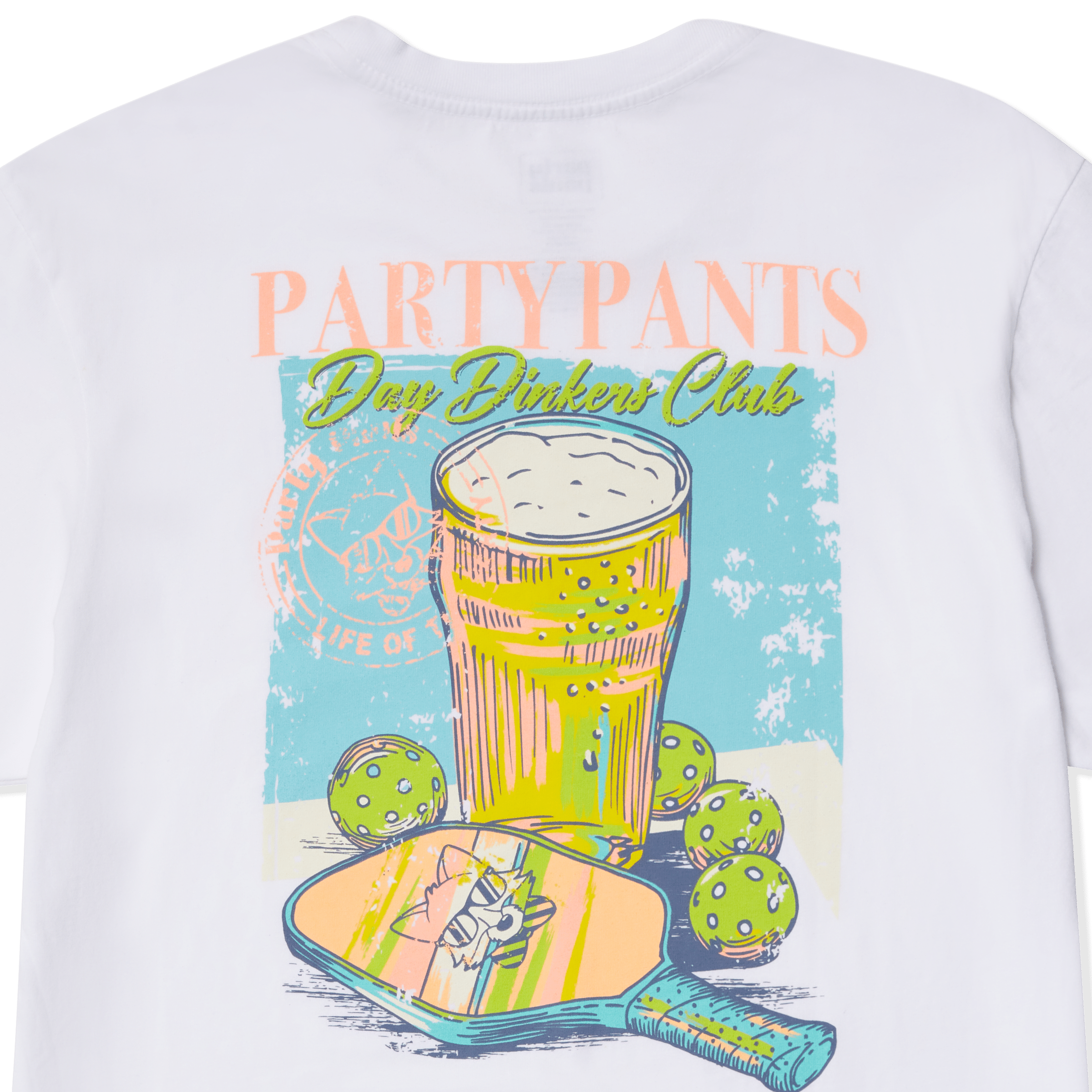 DAY DINKER T-SHIRT - WHITE TEE PARTY PANTS