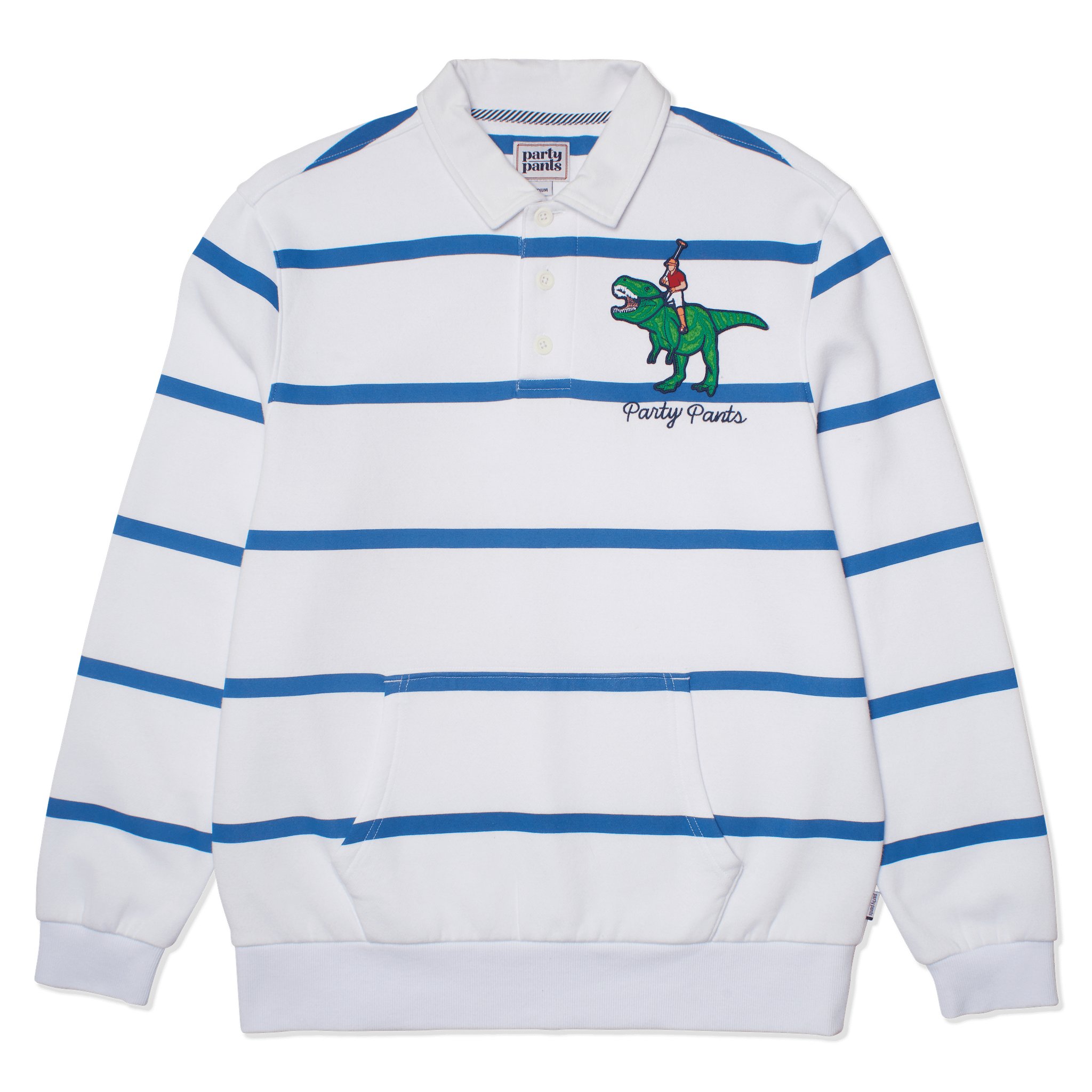O'DOYLE FLEECE RUGBY SHIRT - WHITE FLEECE TOPS PARTY PANTS