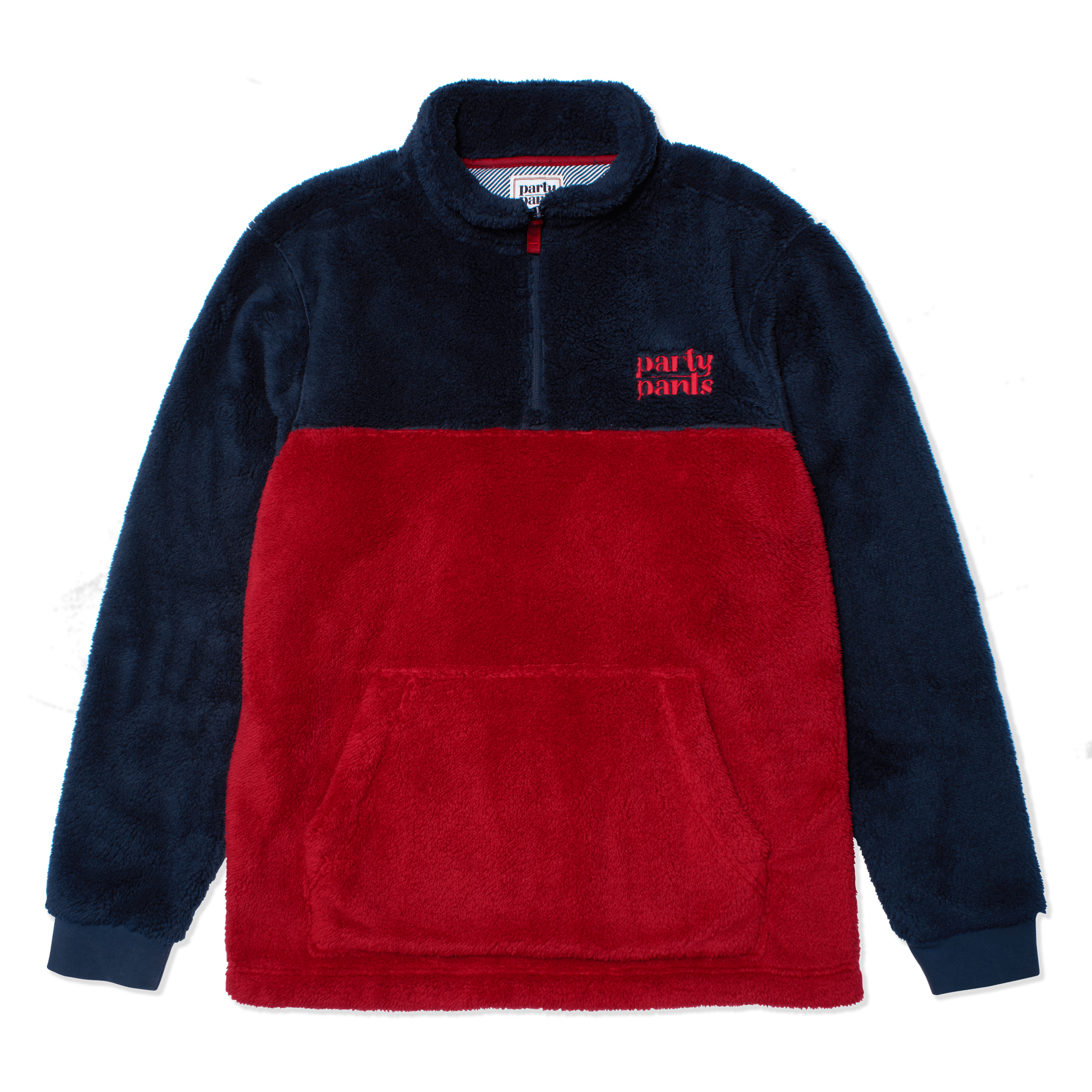 OTTO 1/4 ZIP FLEECE PULLOVER - NAVY FLEECE TOPS PARTY PANTS