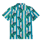 GULF STRIPES PERFORMANCE CABANA SHIRT - TURQUOISE PERFORMANCE WOVEN PARTY PANTS 