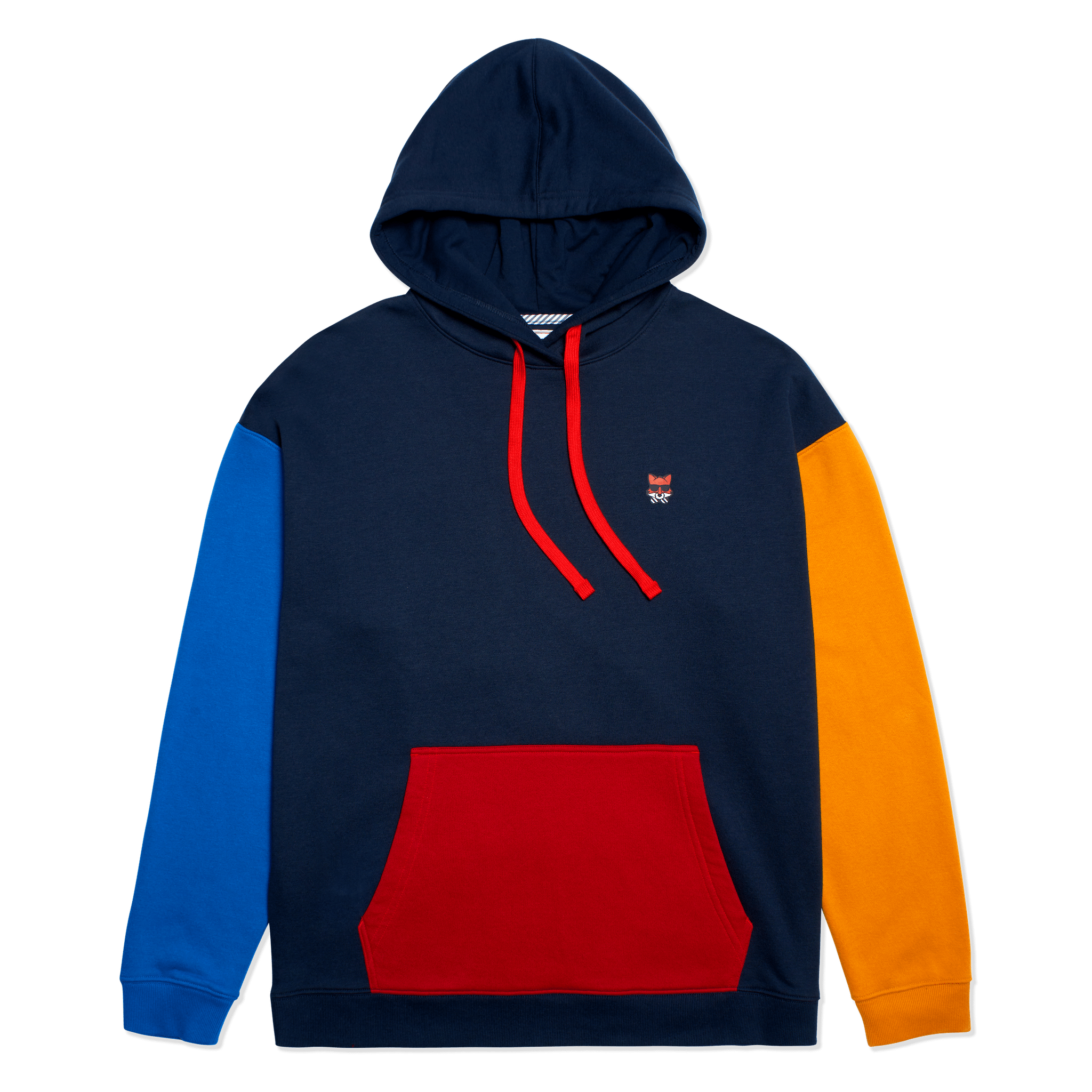 CHASE COLOR BLOCK HOODIE - NAVY FLEECE TOPS PARTY PANTS