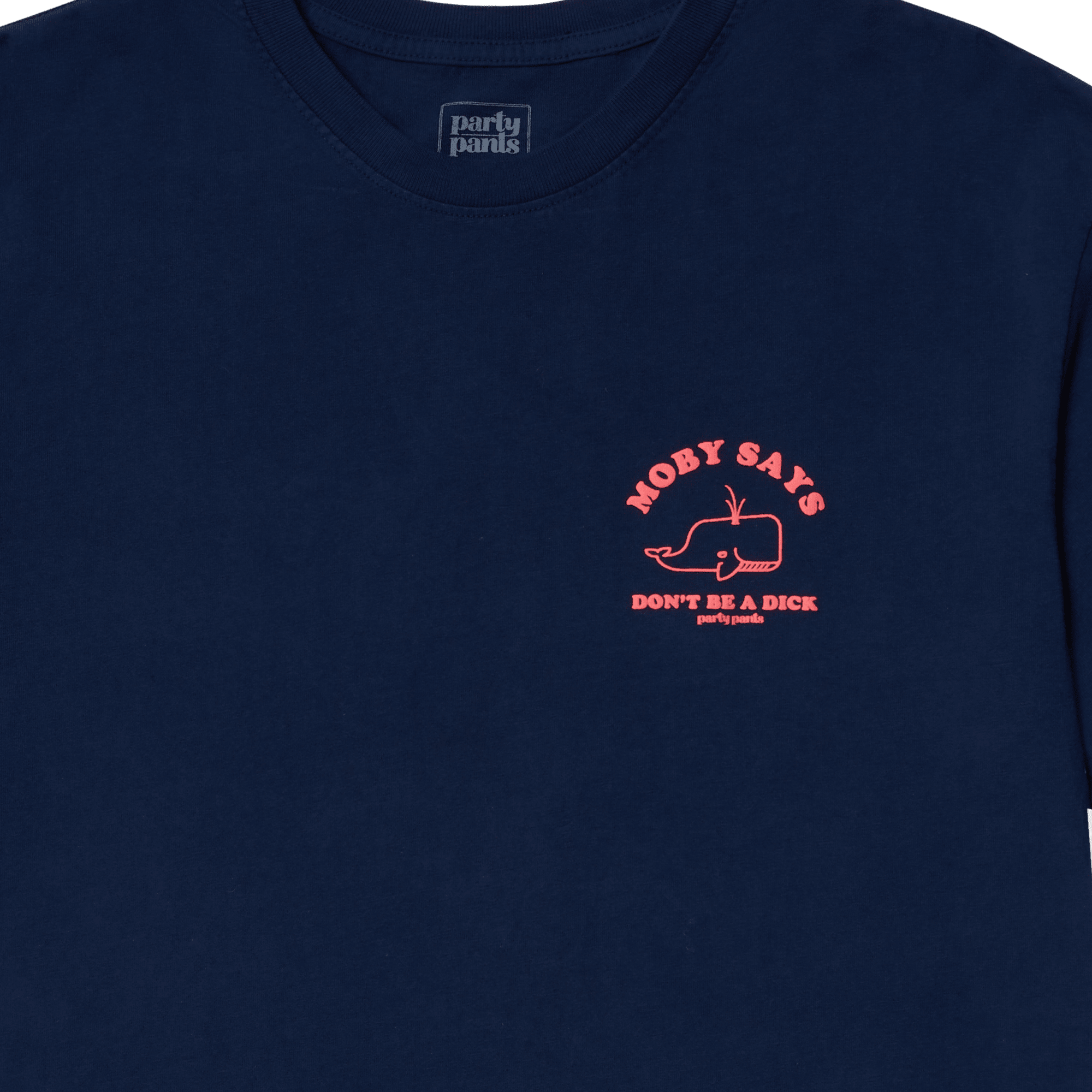 MOBY SAYS T-SHIRT - NAVY TEE PARTY PANTS