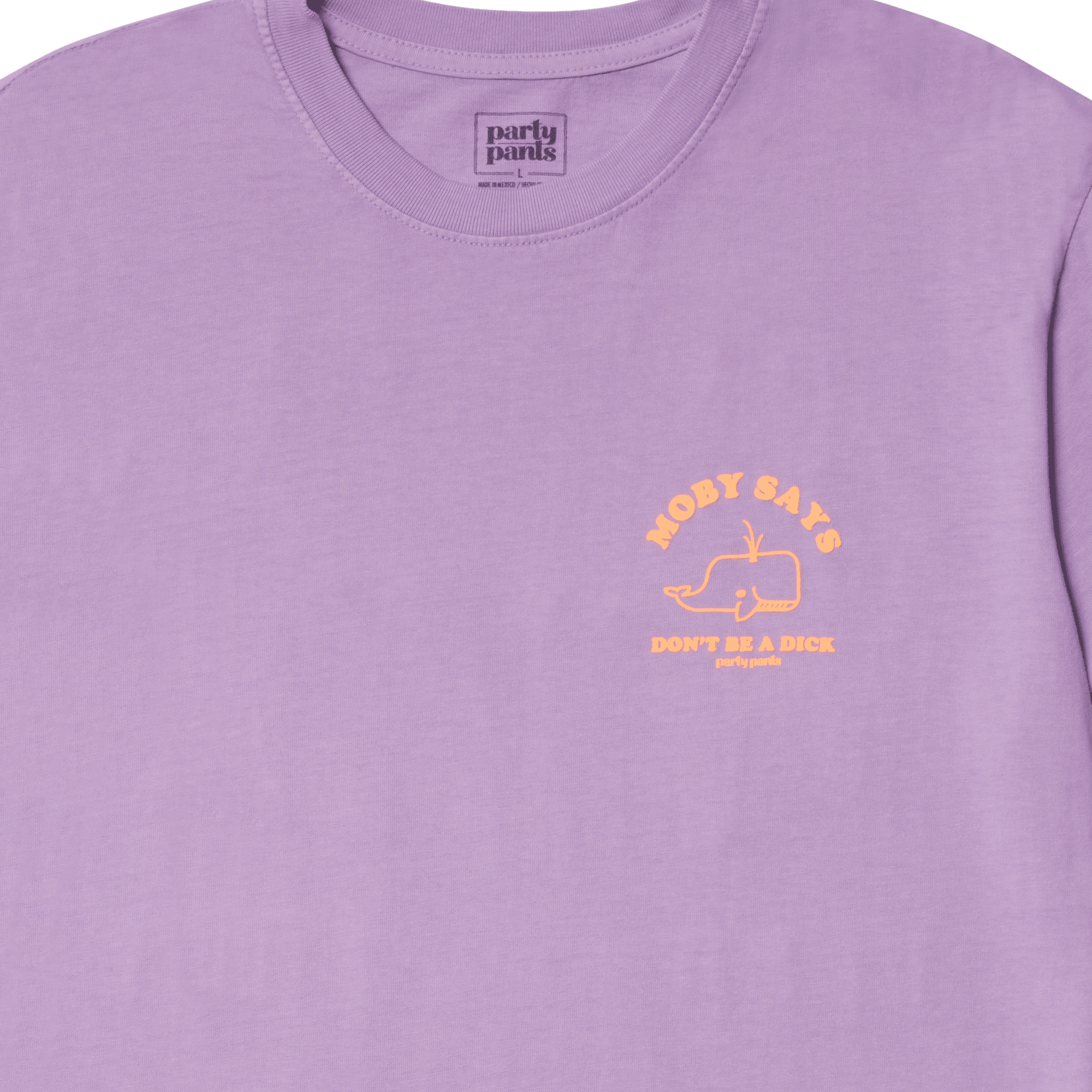 MOBY SAYS T-SHIRT - PURPLE TEE PARTY PANTS