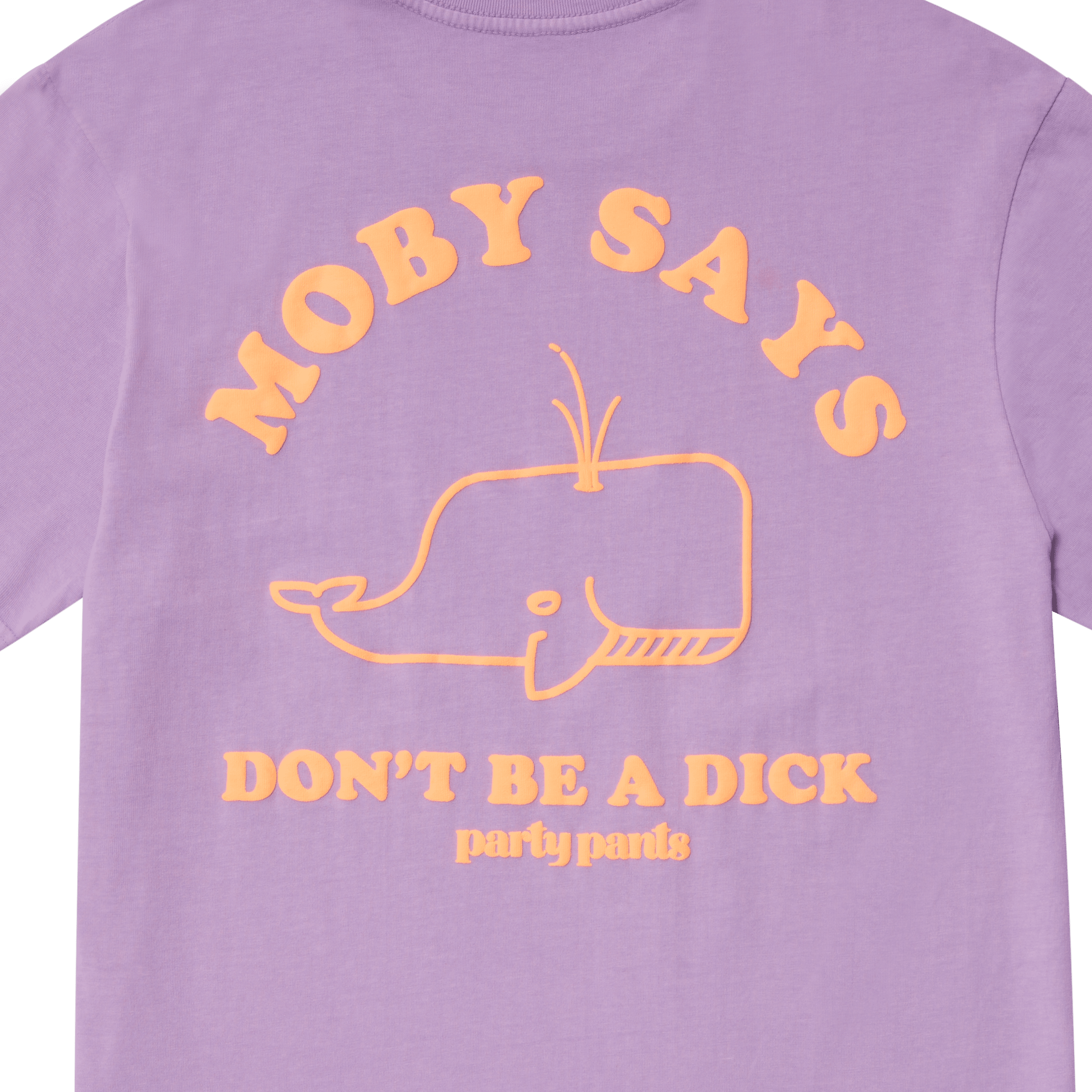 MOBY SAYS T-SHIRT - PURPLE TEE PARTY PANTS