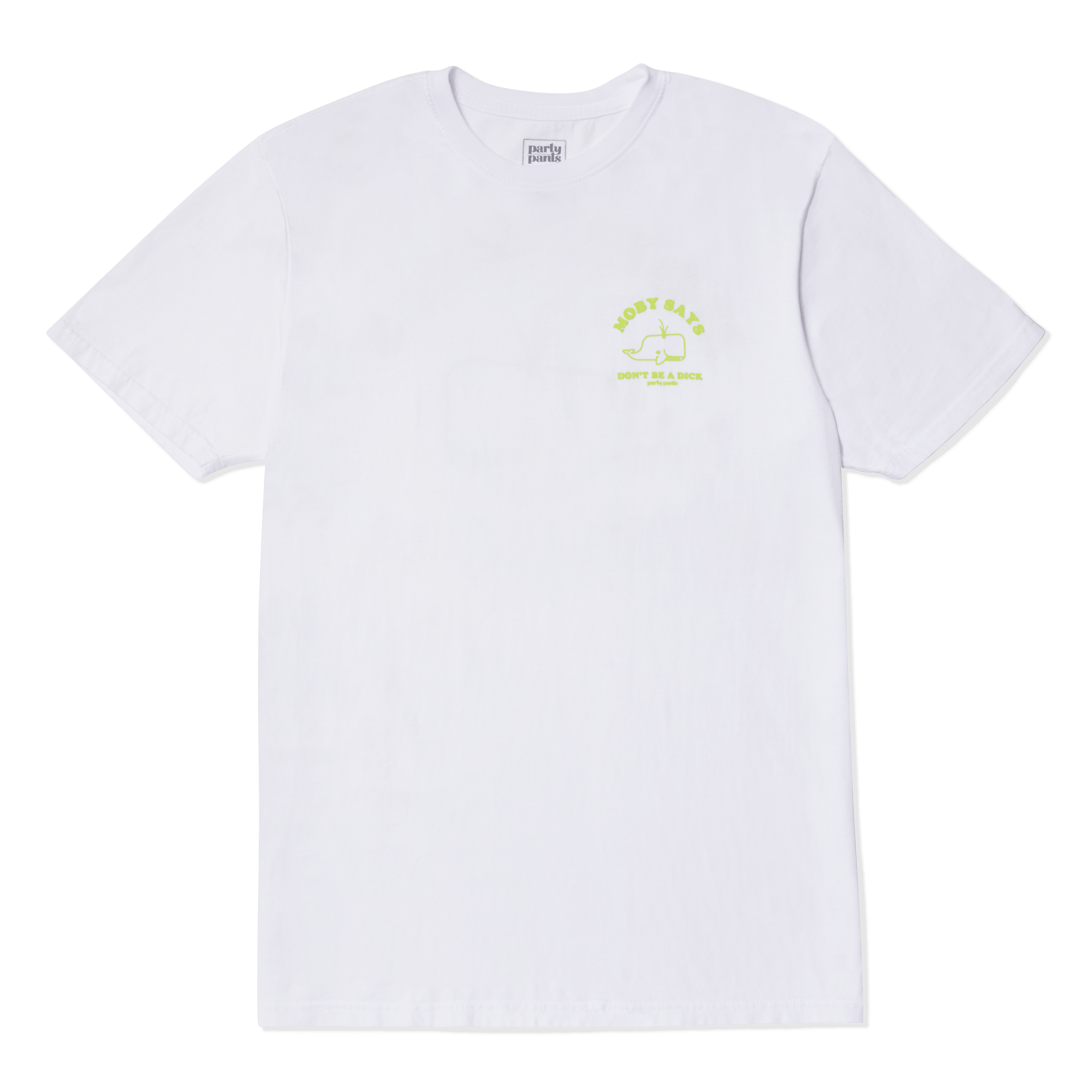 MOBY SAYS T-SHIRT - WHITE TEE PARTY PANTS