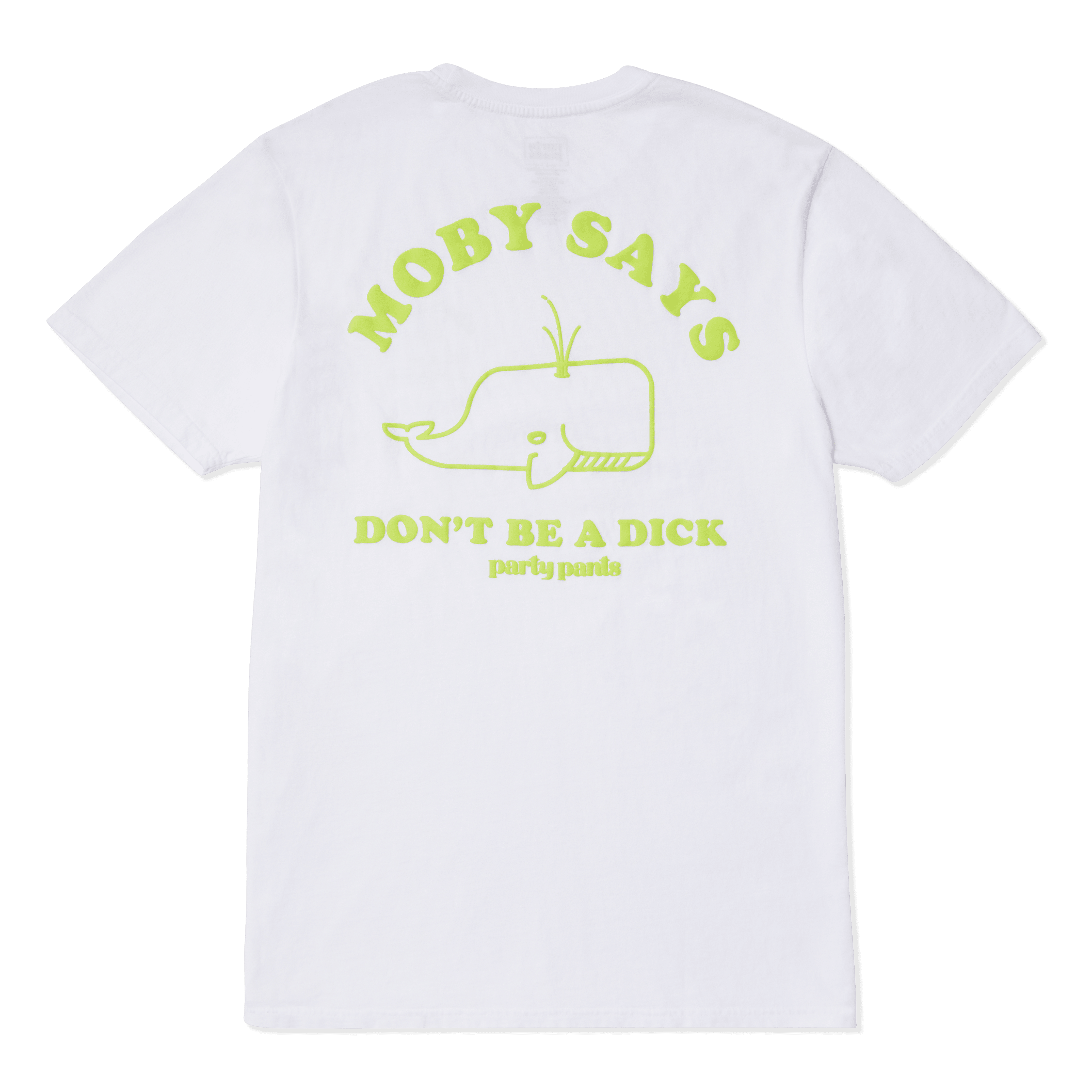 MOBY SAYS T-SHIRT - WHITE TEE PARTY PANTS