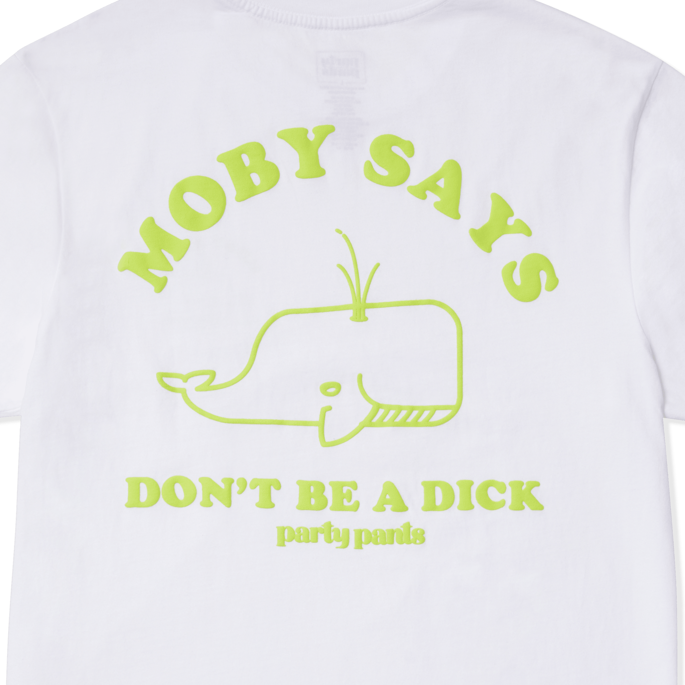 MOBY SAYS T-SHIRT - WHITE TEE PARTY PANTS