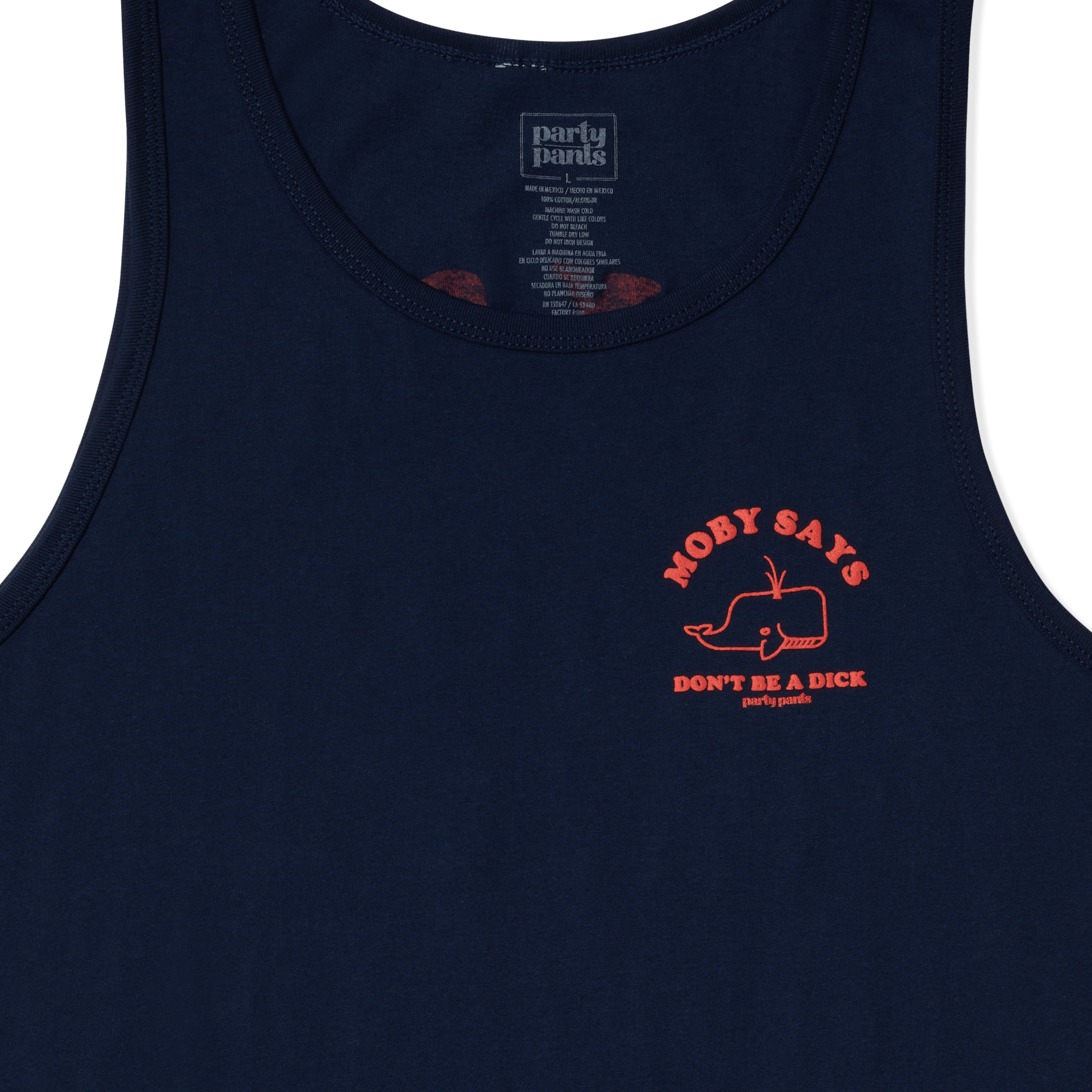 MOBY SAYS TANK - NAVY TANK PARTY PANTS