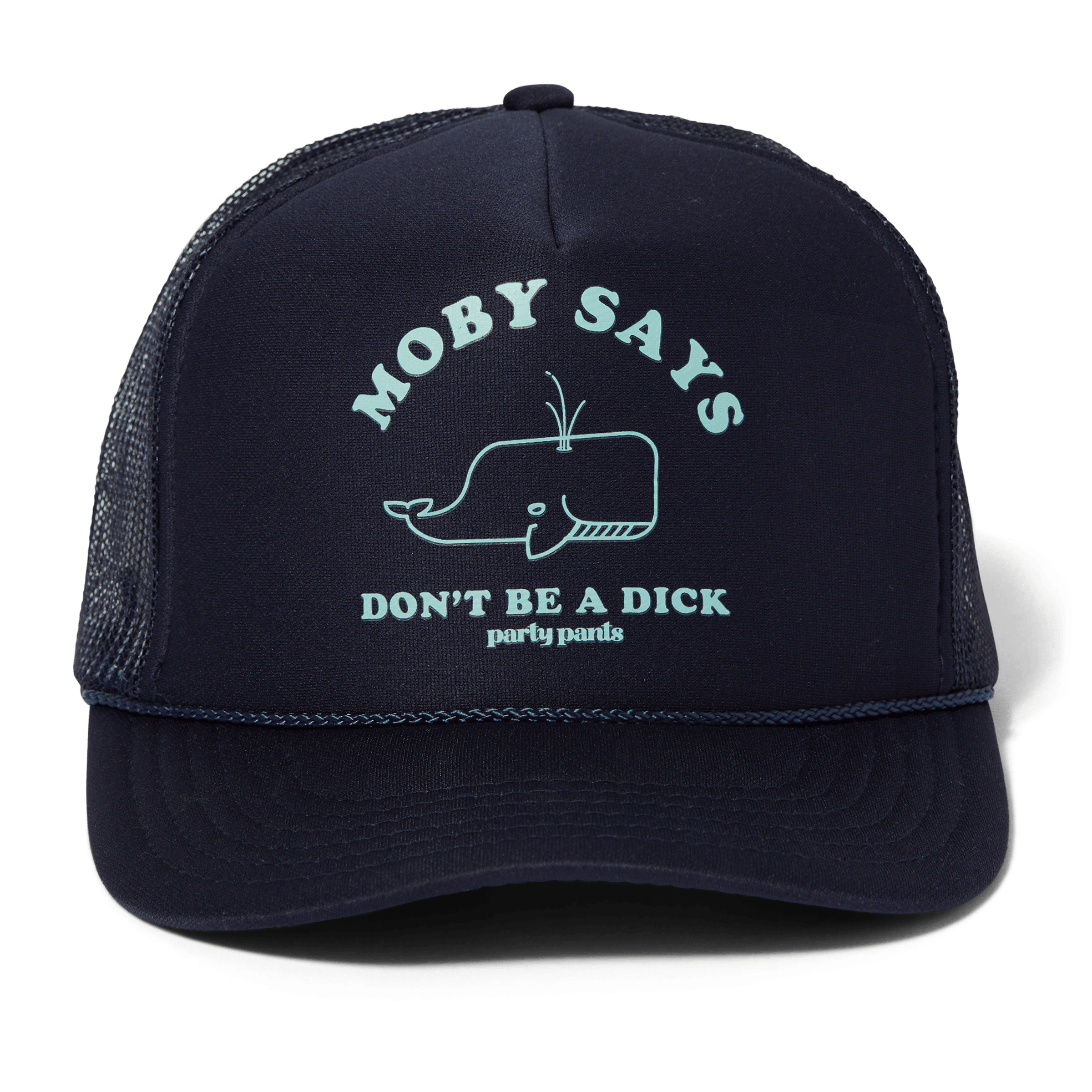 MOBY SAYS TRUCKER - NAVY BLUE HATS PARTY PANTS