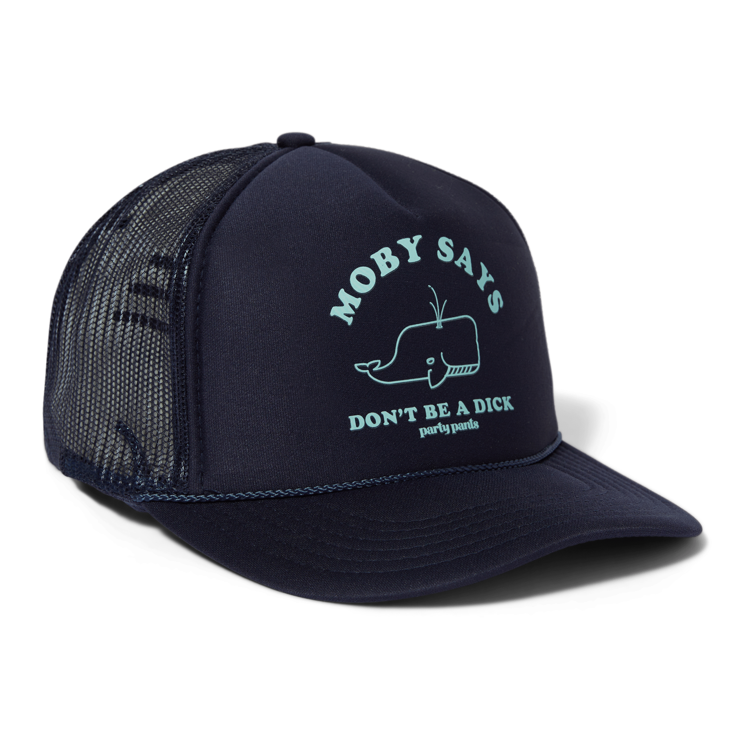 MOBY SAYS TRUCKER - NAVY BLUE HATS PARTY PANTS