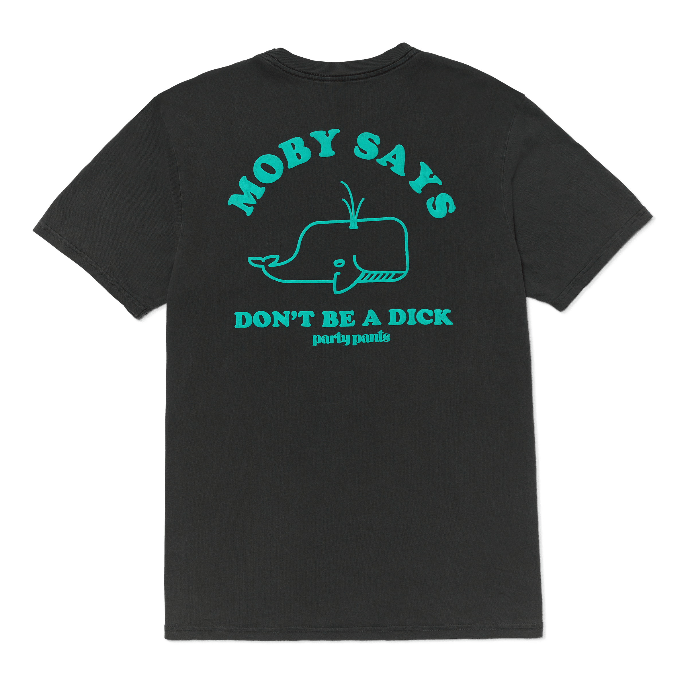 MOBY SAYS T-SHIRT - WASHED BLACK TEE PARTY PANTS