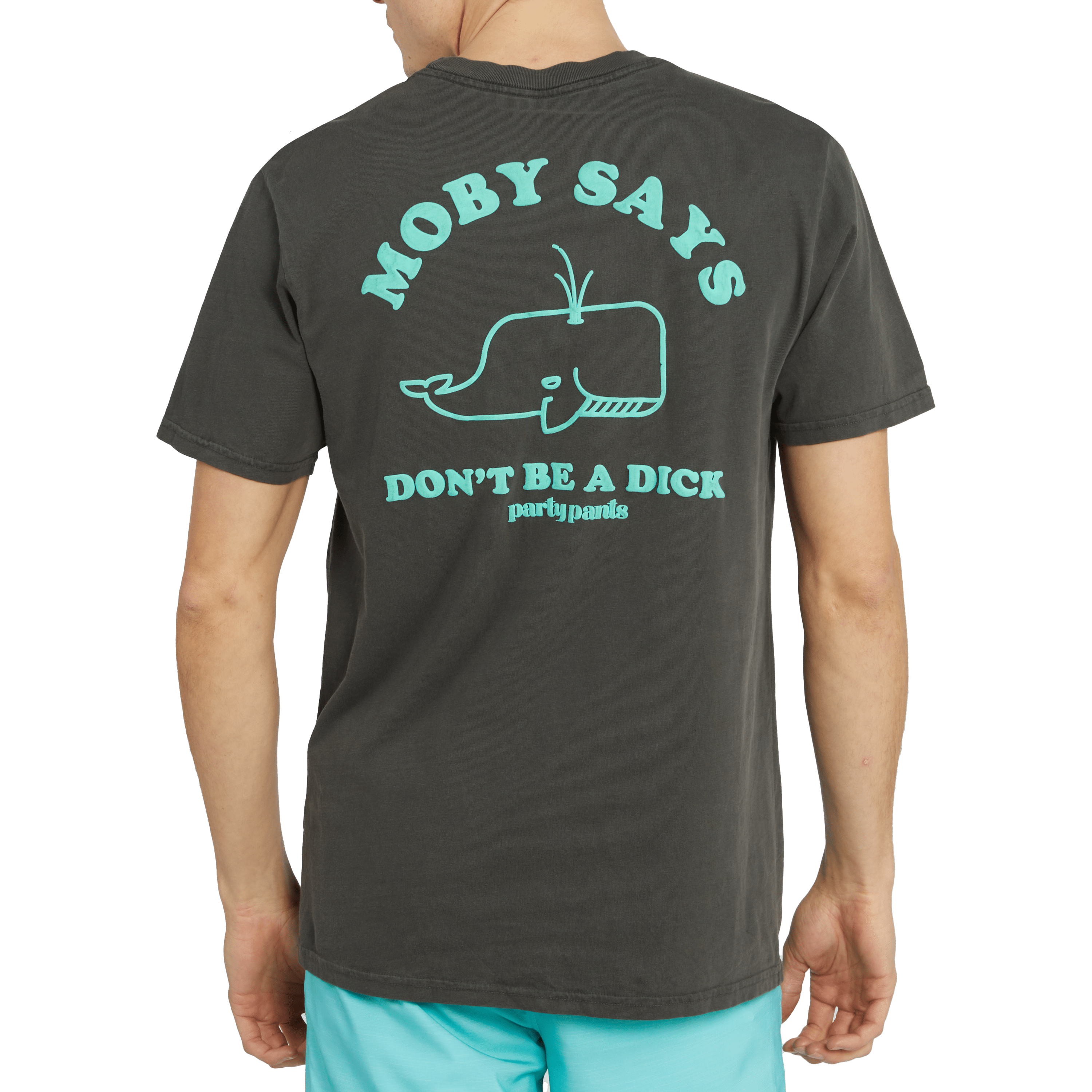 MOBY SAYS T-SHIRT - WASHED BLACK TEE PARTY PANTS