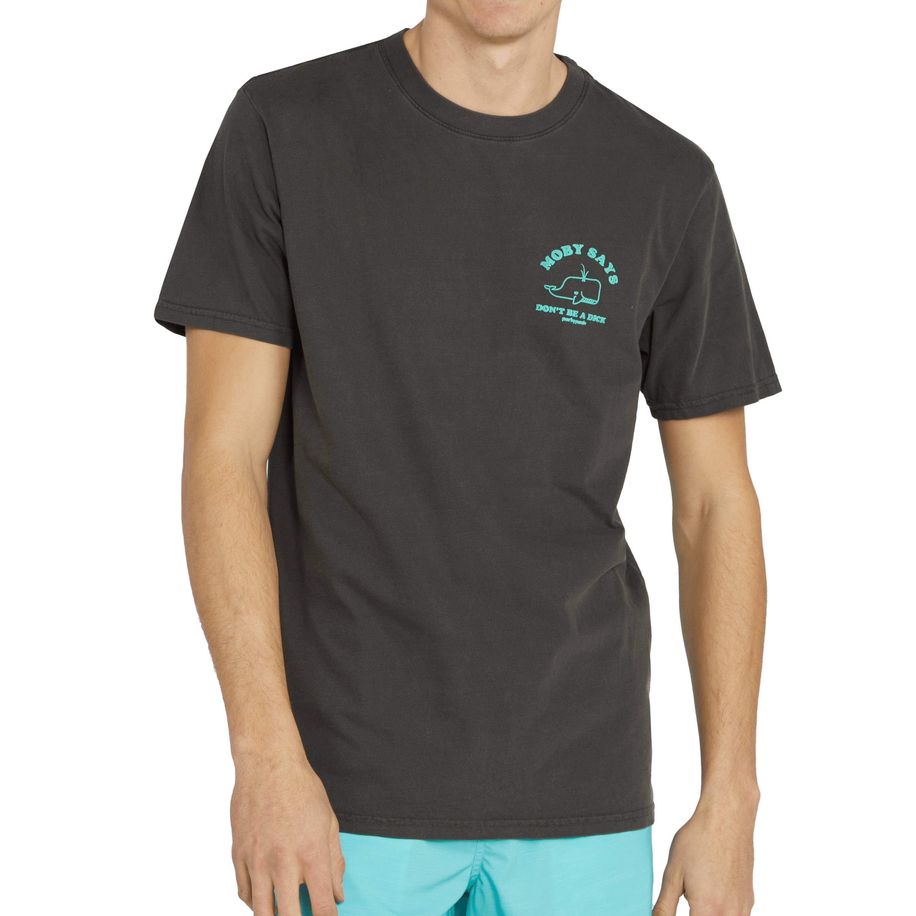 MOBY SAYS T-SHIRT - WASHED BLACK TEE PARTY PANTS