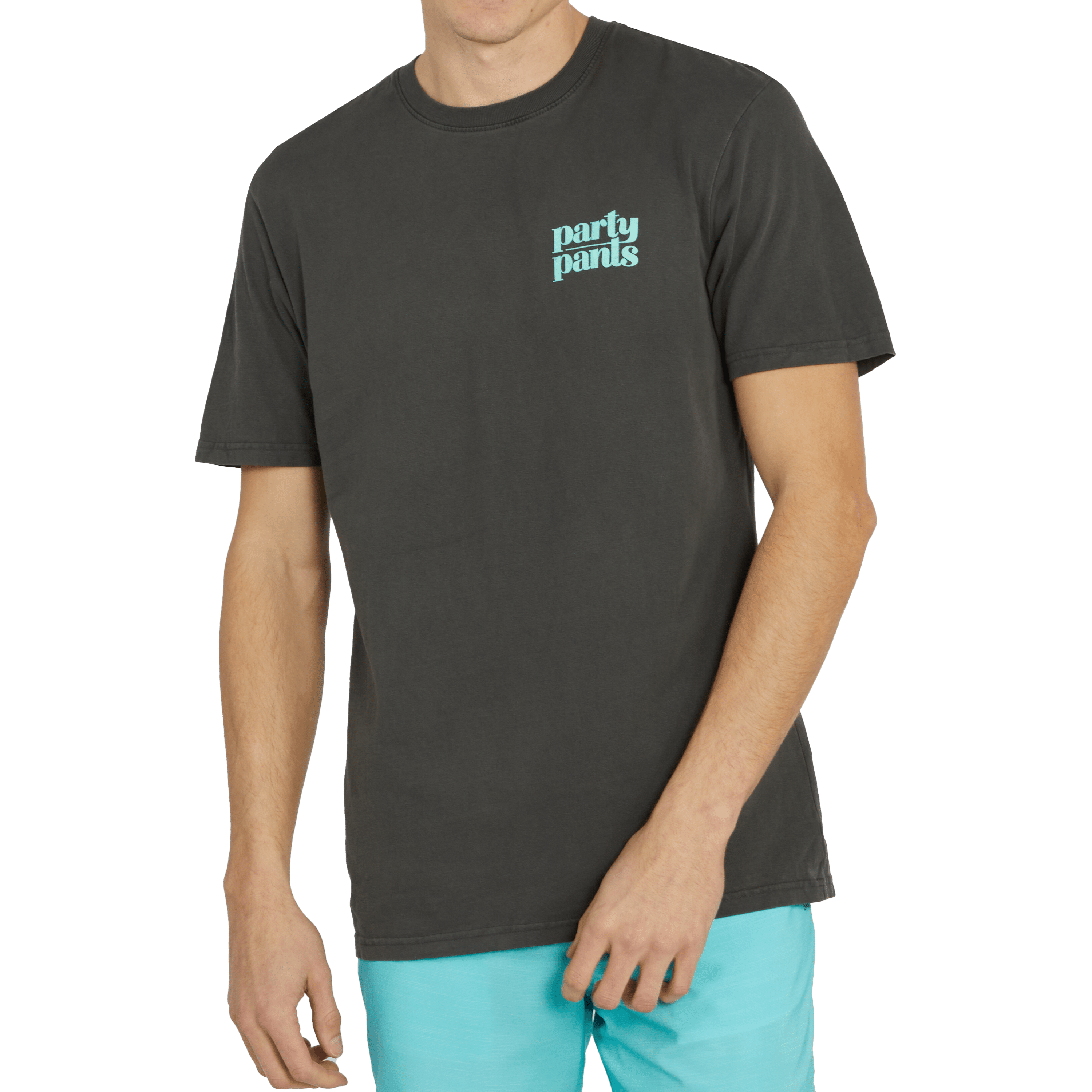 NICE BIRDIE T-SHIRT - WASHED BLACK TEE PARTY PANTS