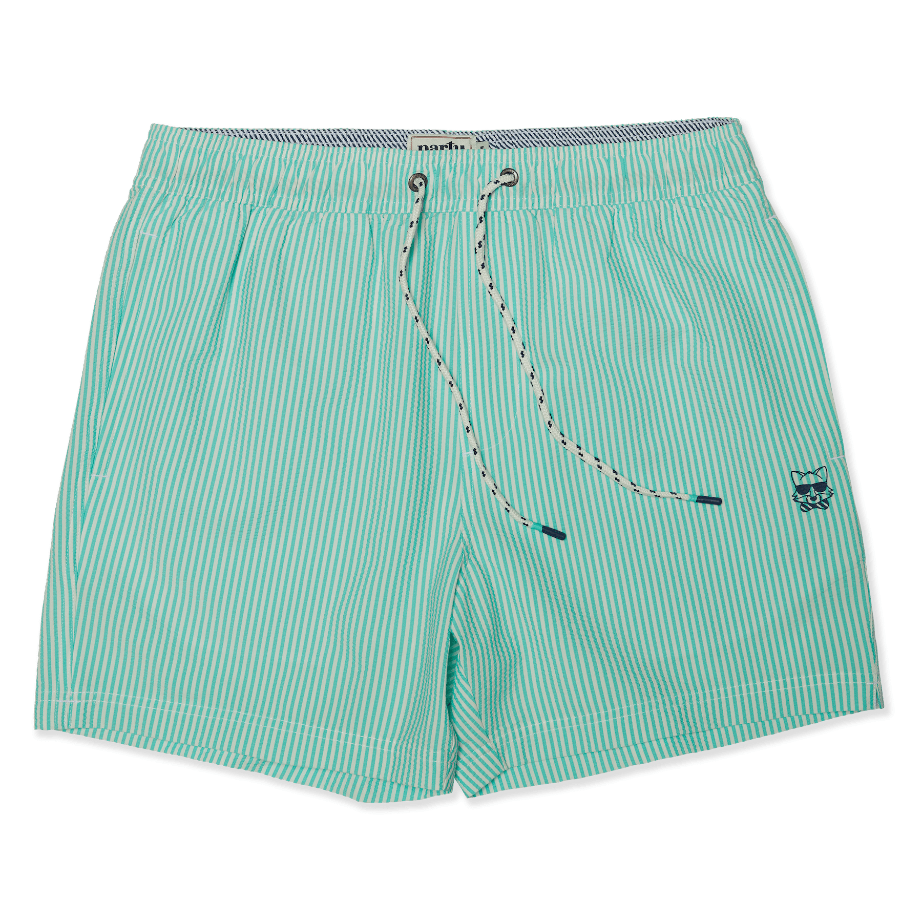 5" Striped Aurba Blue Party Starter Lined Short PARTY STARTER SHORT PARTY PANTS