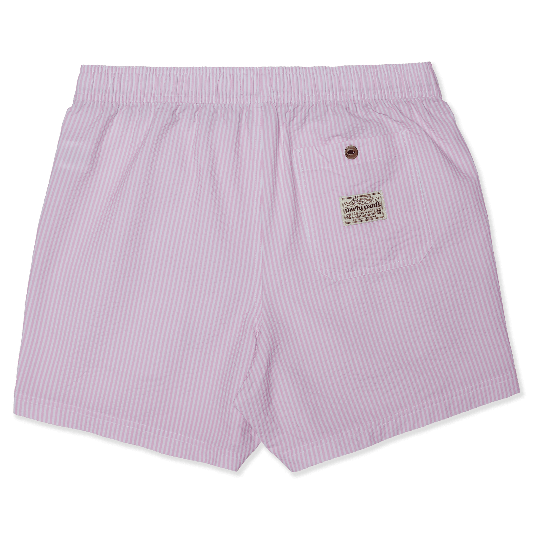 5" Striped Pink Party Starter Lined Short PARTY STARTER SHORT PARTY PANTS