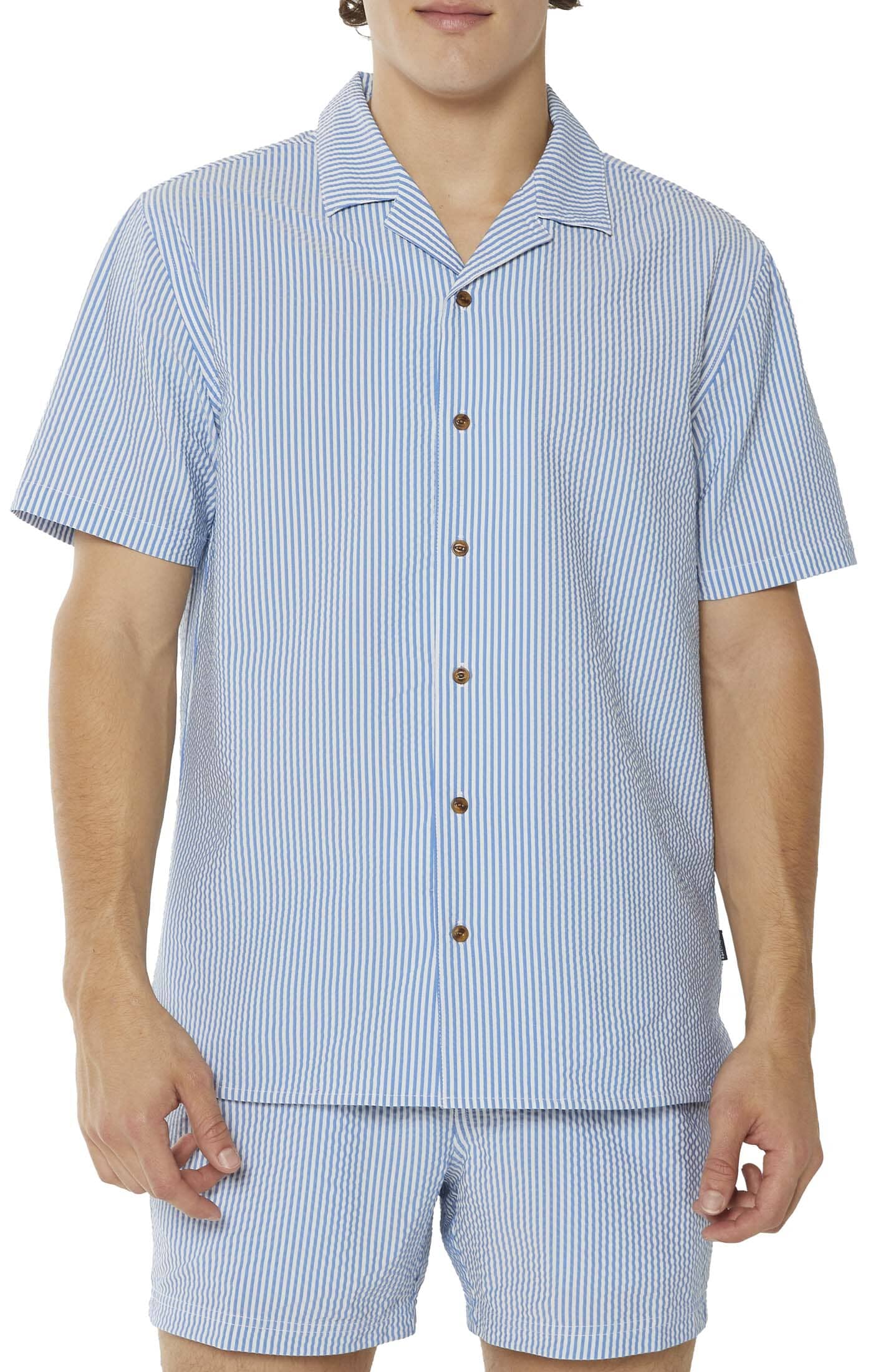 Chapter Seersucker Blue Shirt Woven PARTY PANTS