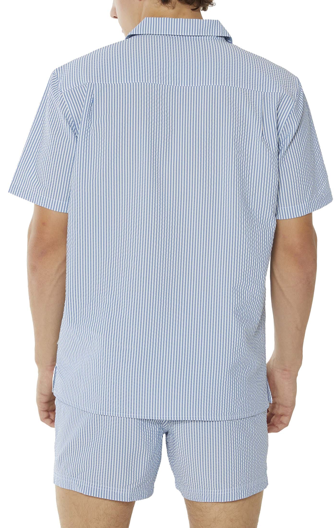 Chapter Seersucker Blue Shirt Woven PARTY PANTS