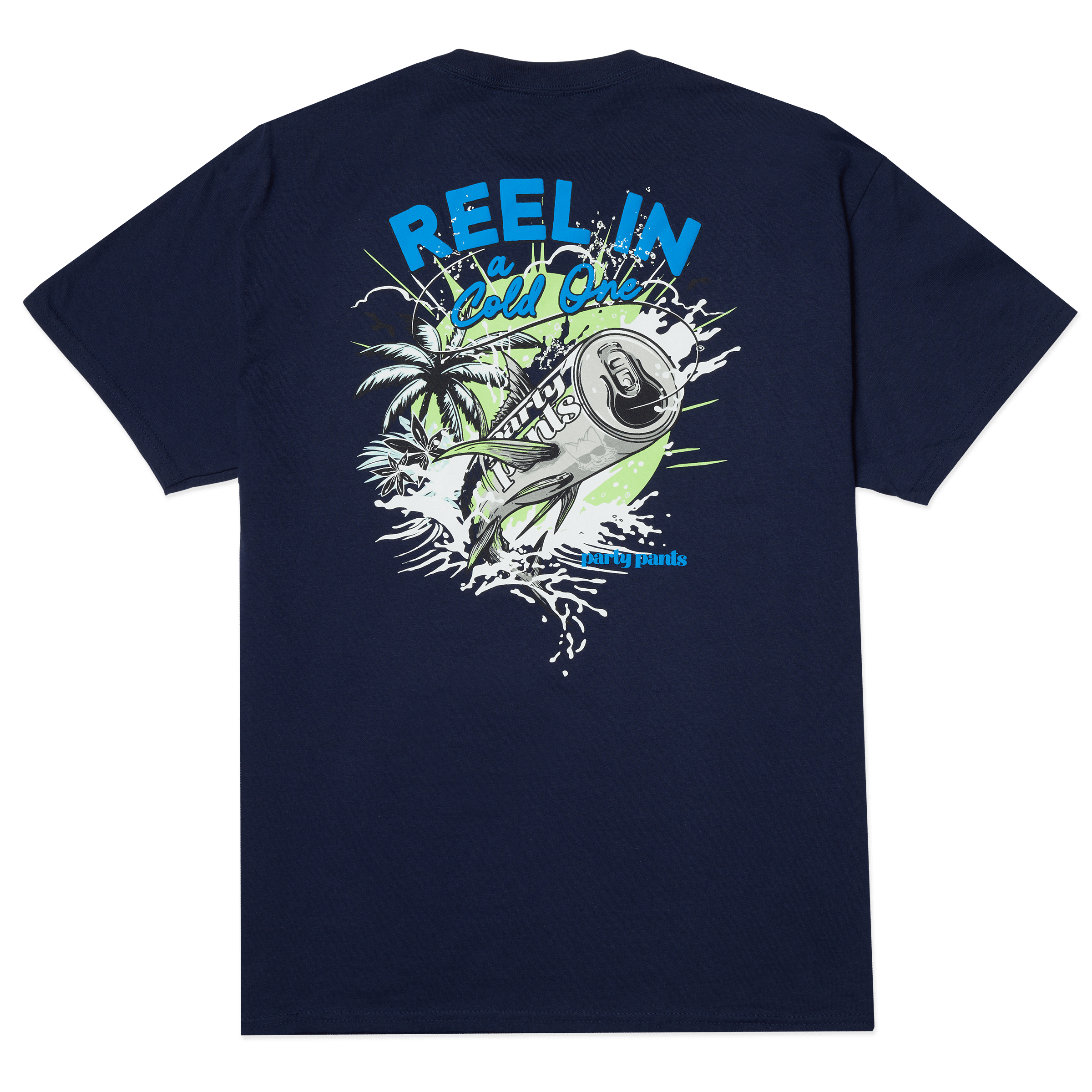 Reelin' Navy T-Shirt Tees PARTY PANTS