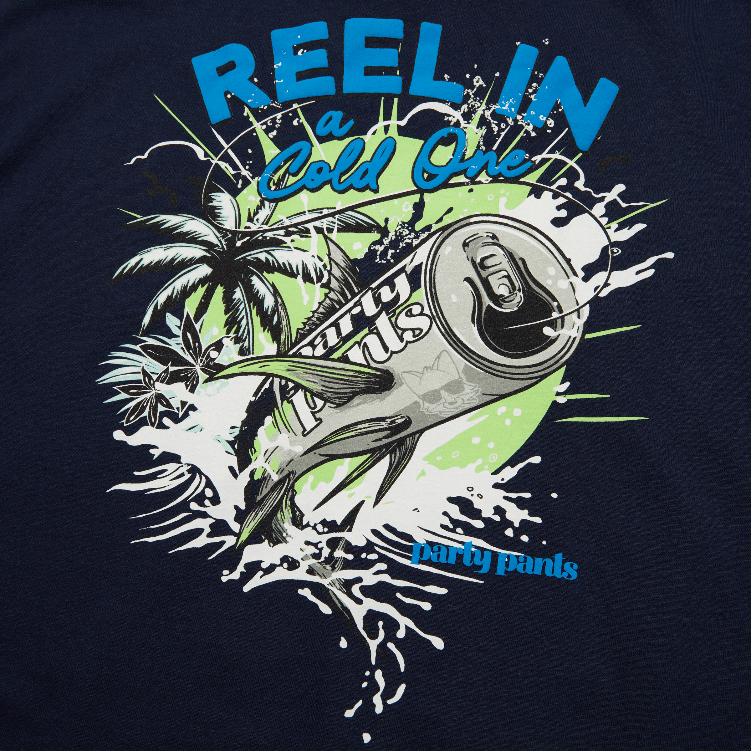 Reelin' Navy T-Shirt Tees PARTY PANTS