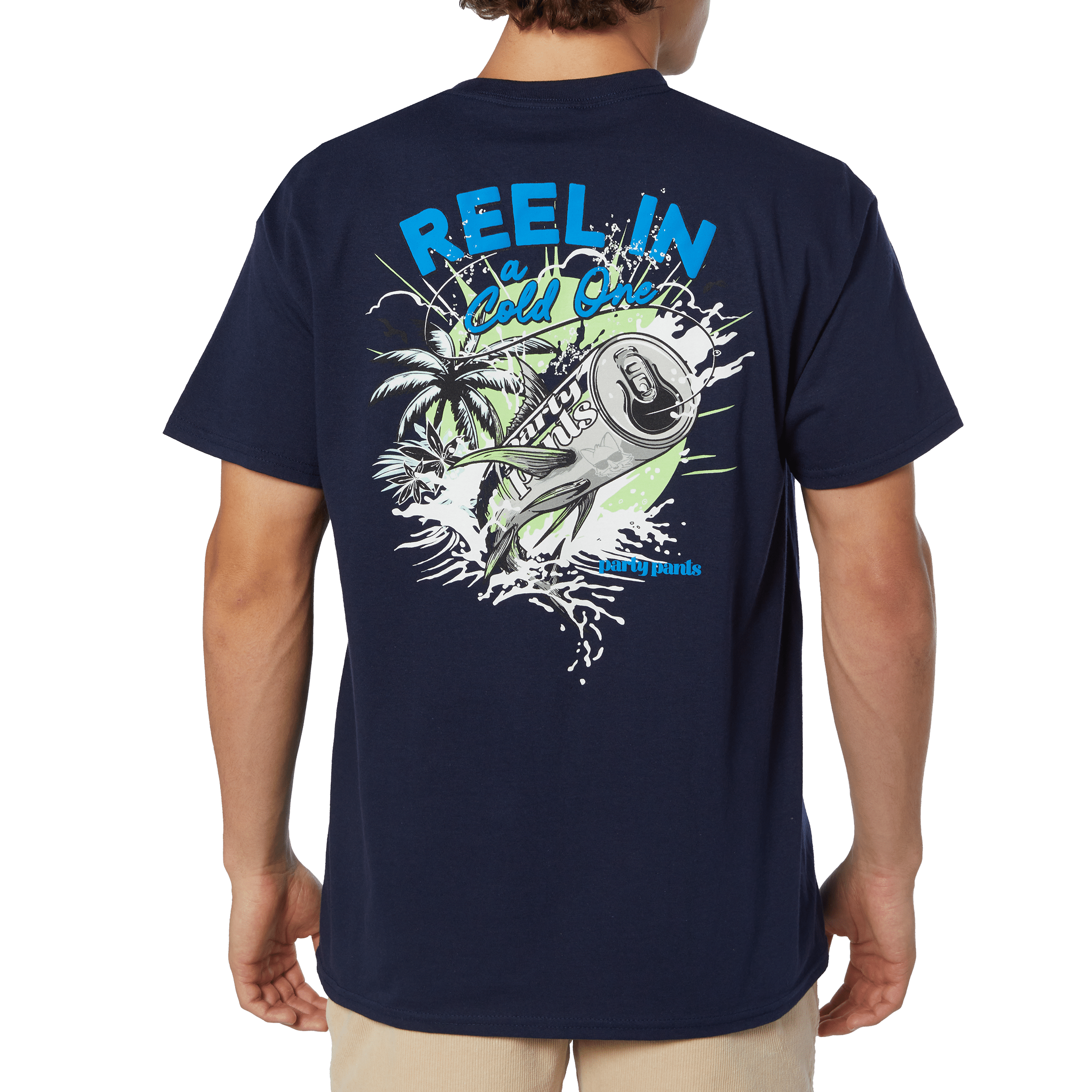 Reelin' Navy T-Shirt Tees PARTY PANTS