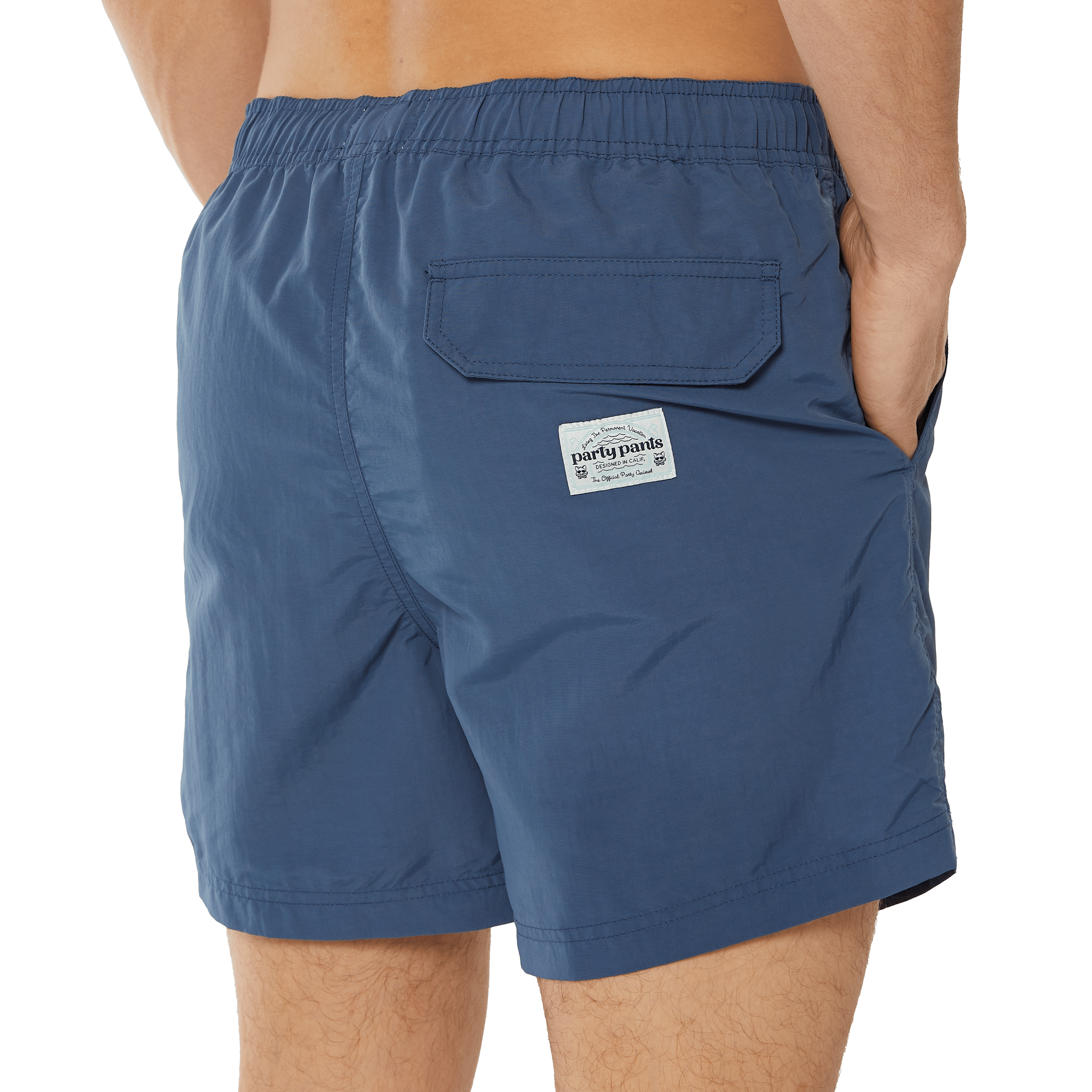 Solid Nylon Indigo Happy Hour Short Happy Hour Short PARTY PANTS