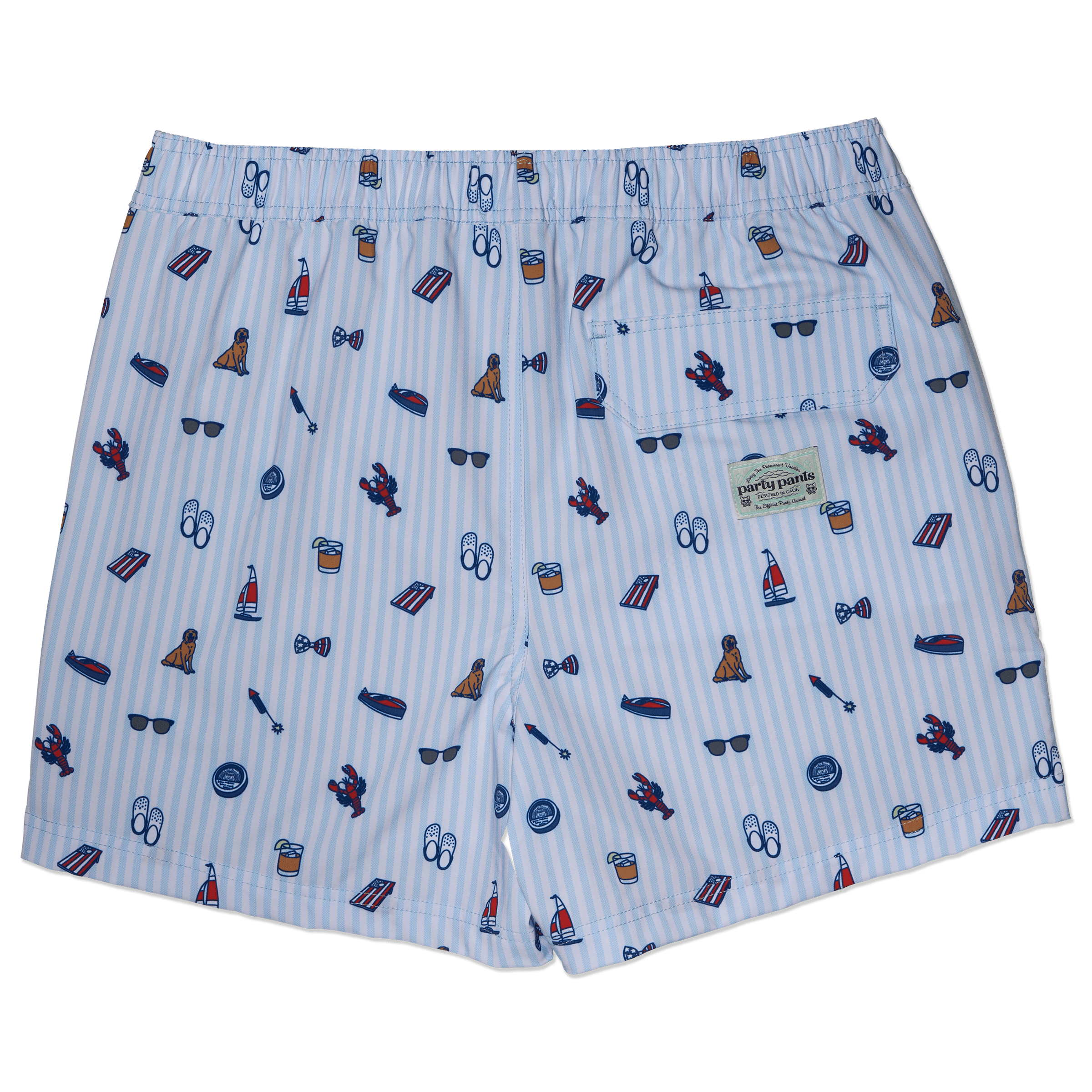 Proper Light Blue Happy Hour Short HAPPY HOUR SHORT PARTY PANTS