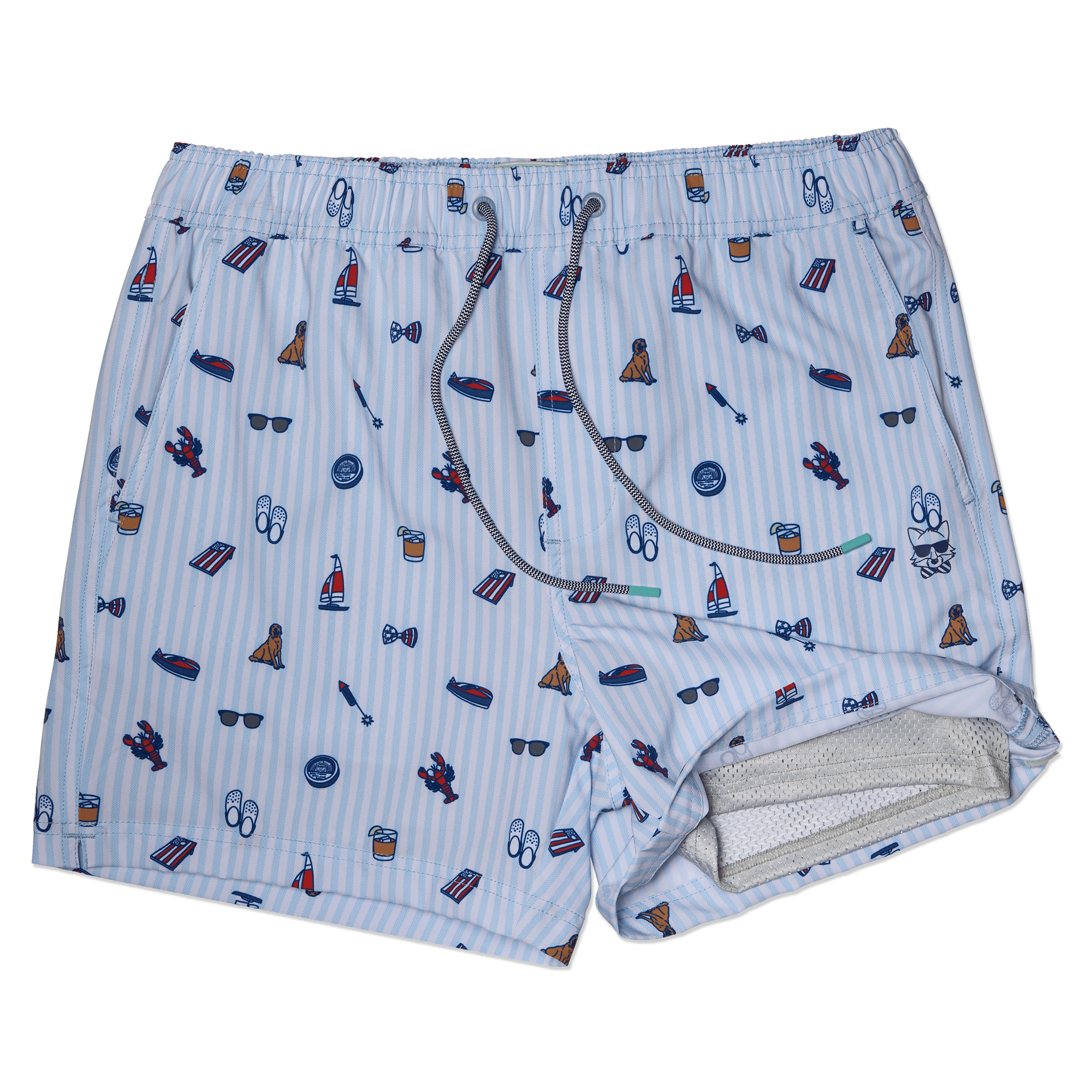 Proper Light Blue Happy Hour Short HAPPY HOUR SHORT PARTY PANTS