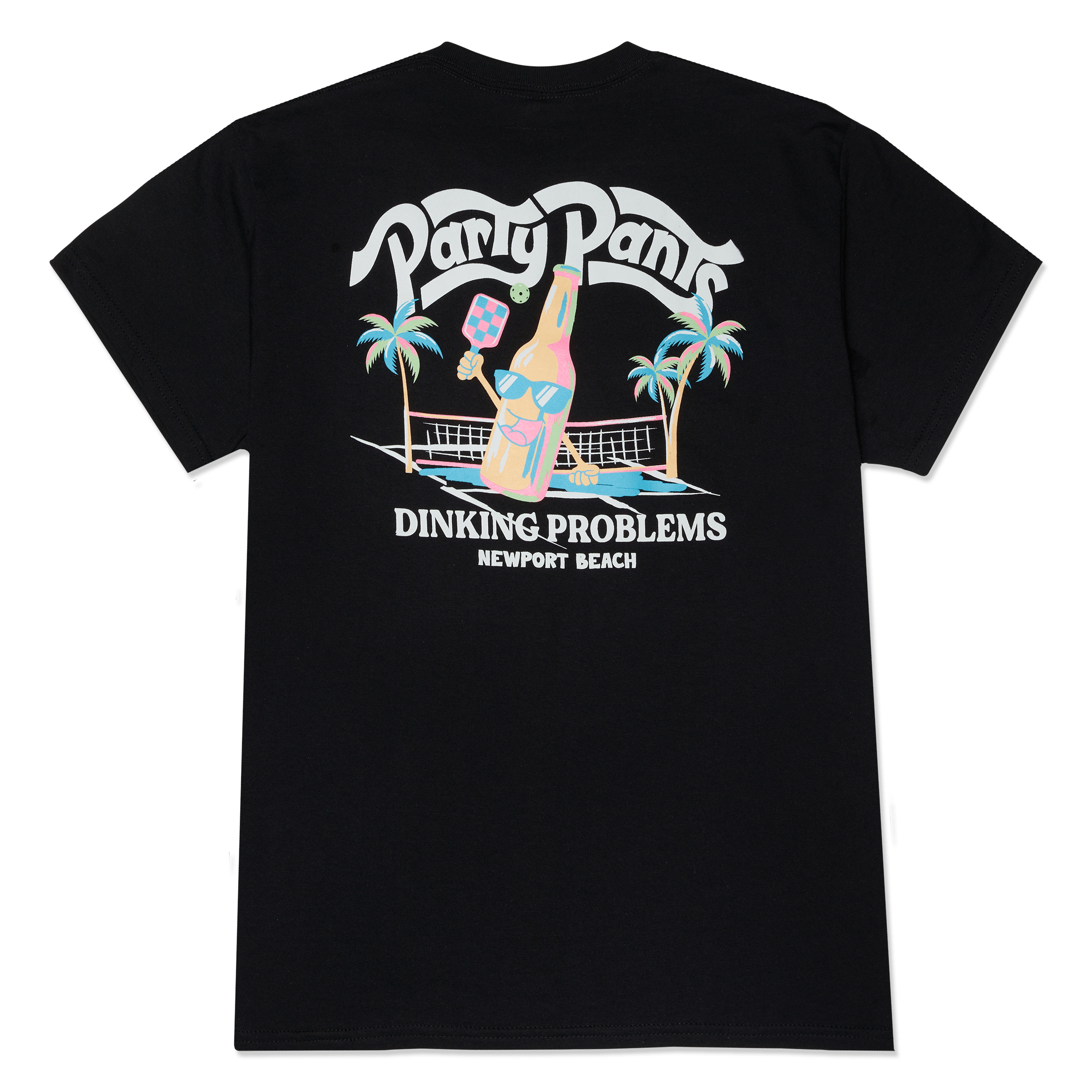 DINKING PROBLEMS BLACK T-SHIRT TEES PARTY PANTS