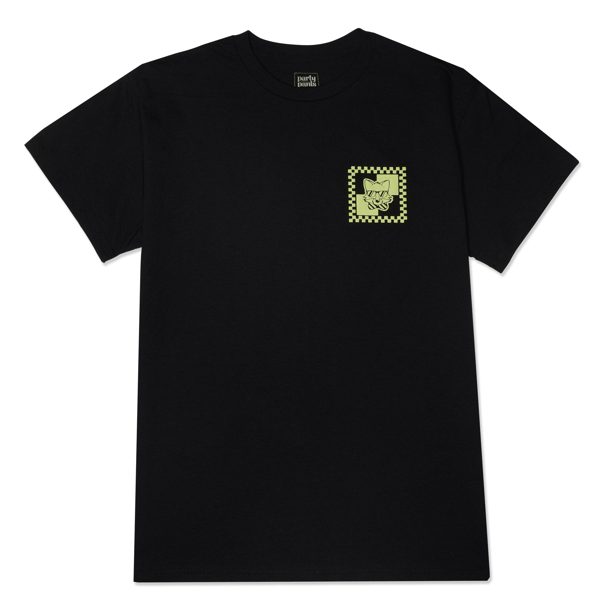 RALLY CHECK BLACK T-SHIRT TEES PARTY PANTS