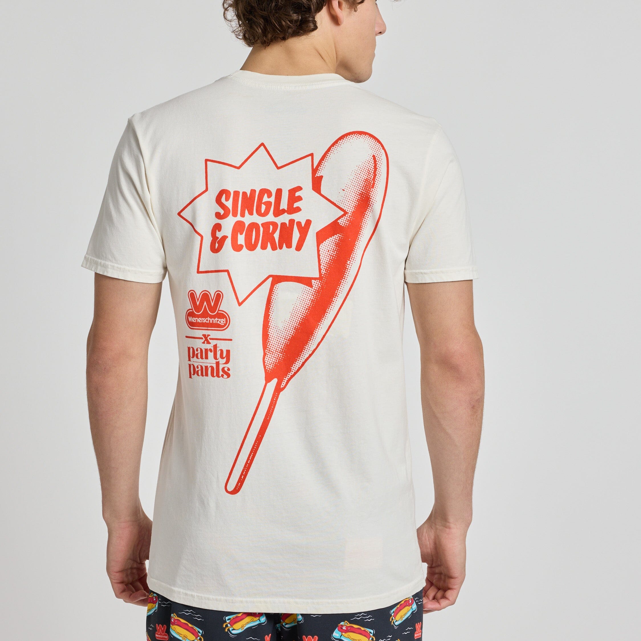 Single And Corny Vintage White T-Shirt Tees PARTY PANTS
