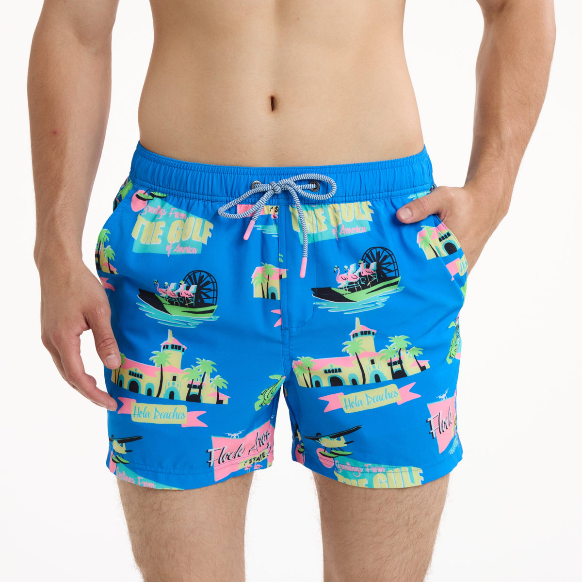 Gulf O'Merica - Men's 5" Happy Hour Swim Trunks PARTY PANTS PARTY PANTS