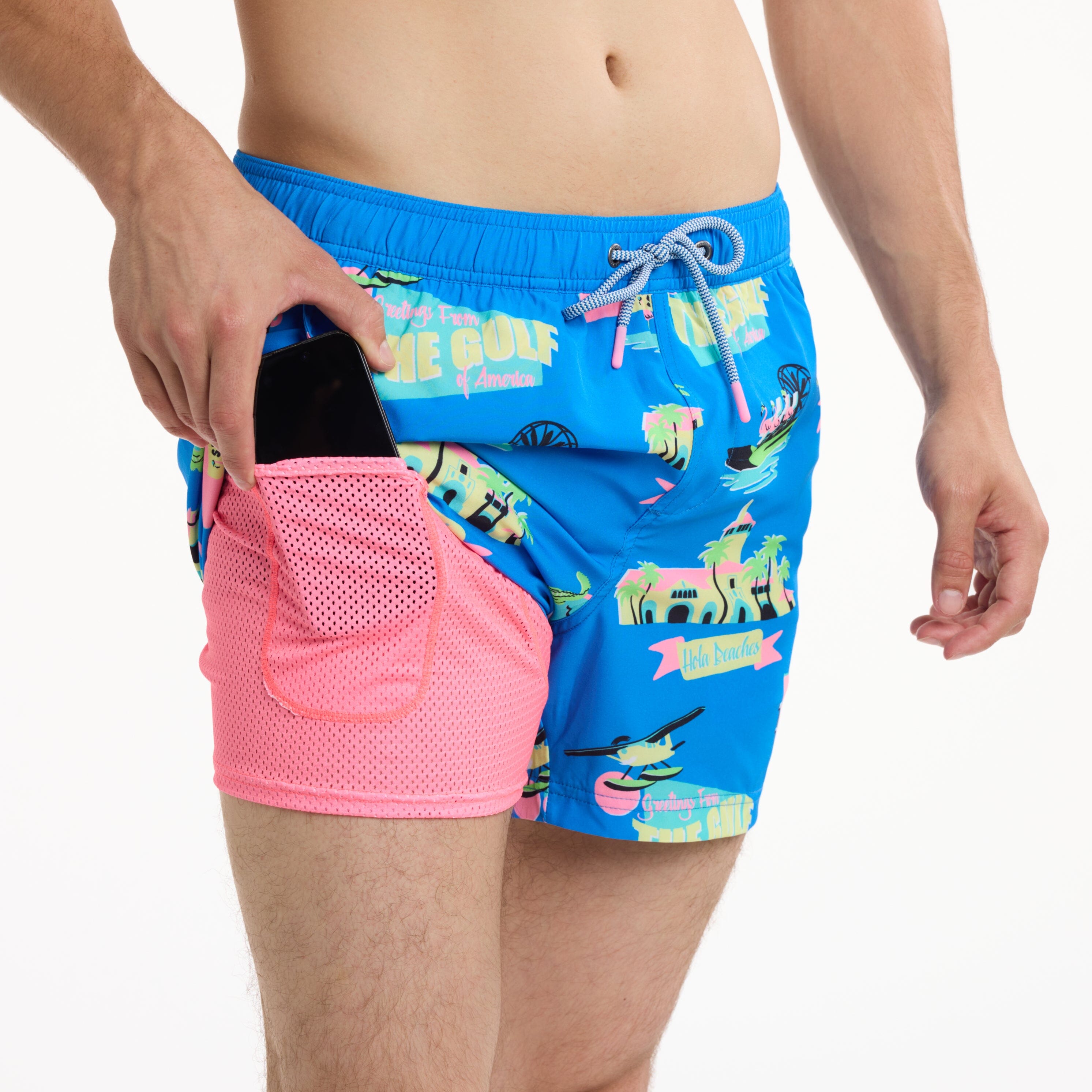 Gulf O'Merica - Men's 5" Happy Hour Swim Trunks PARTY PANTS PARTY PANTS