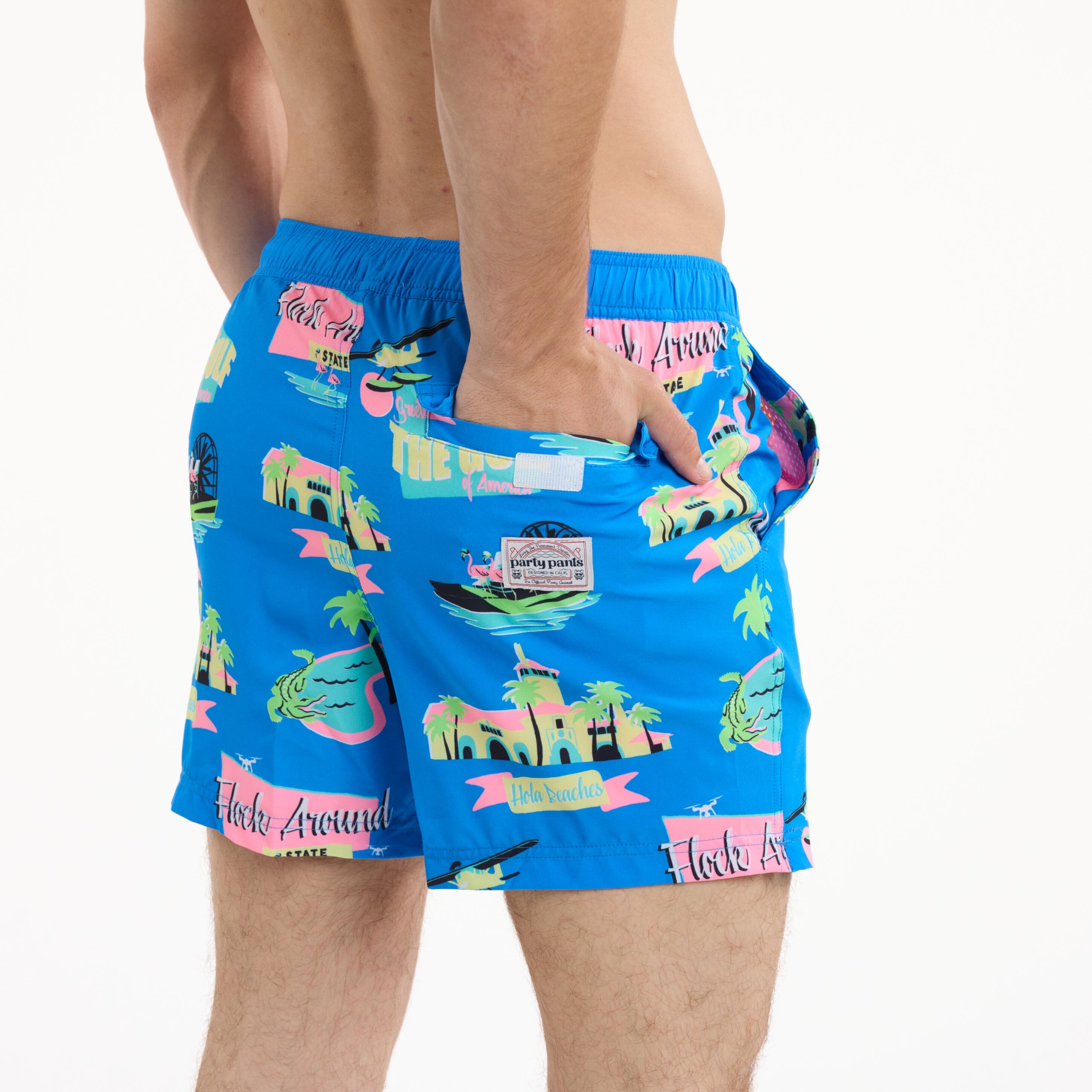Gulf O'Merica - Men's 5" Happy Hour Swim Trunks PARTY PANTS PARTY PANTS