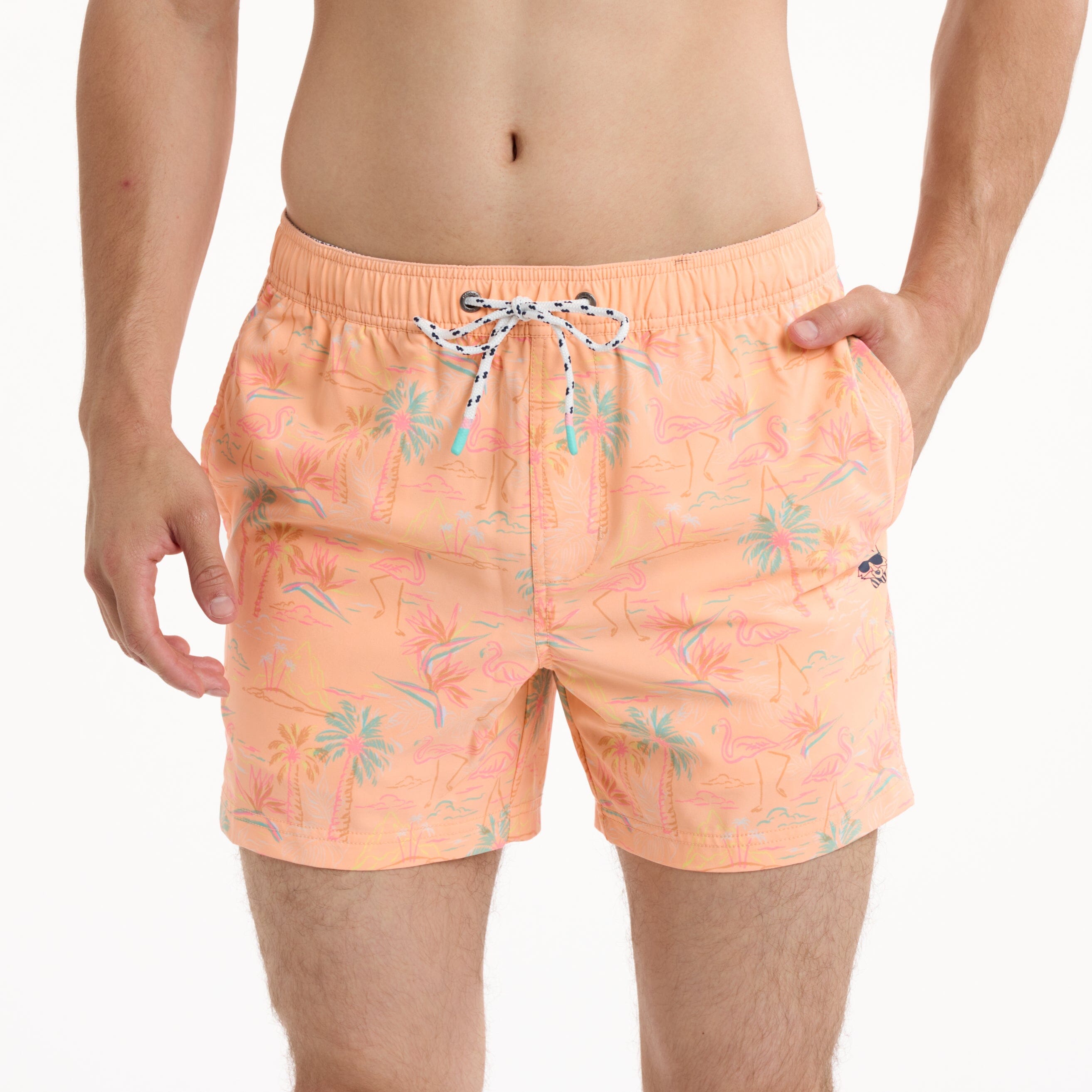 Whatha Flock in Coral - Men's 5" Party Starter Shorts Party Starter Short PARTY PANTS