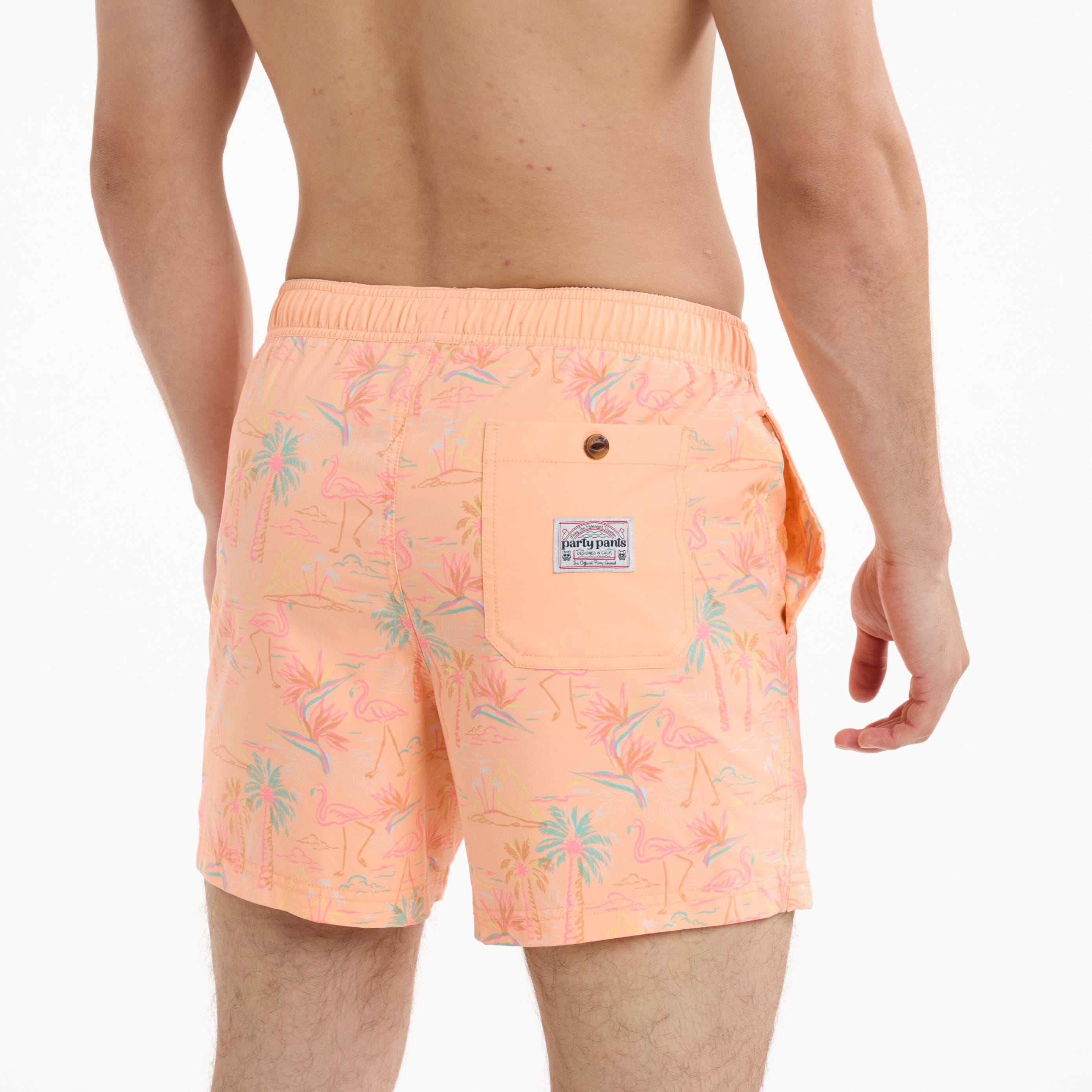 Whatha Flock in Coral - Men's 5" Party Starter Shorts Party Starter Short PARTY PANTS