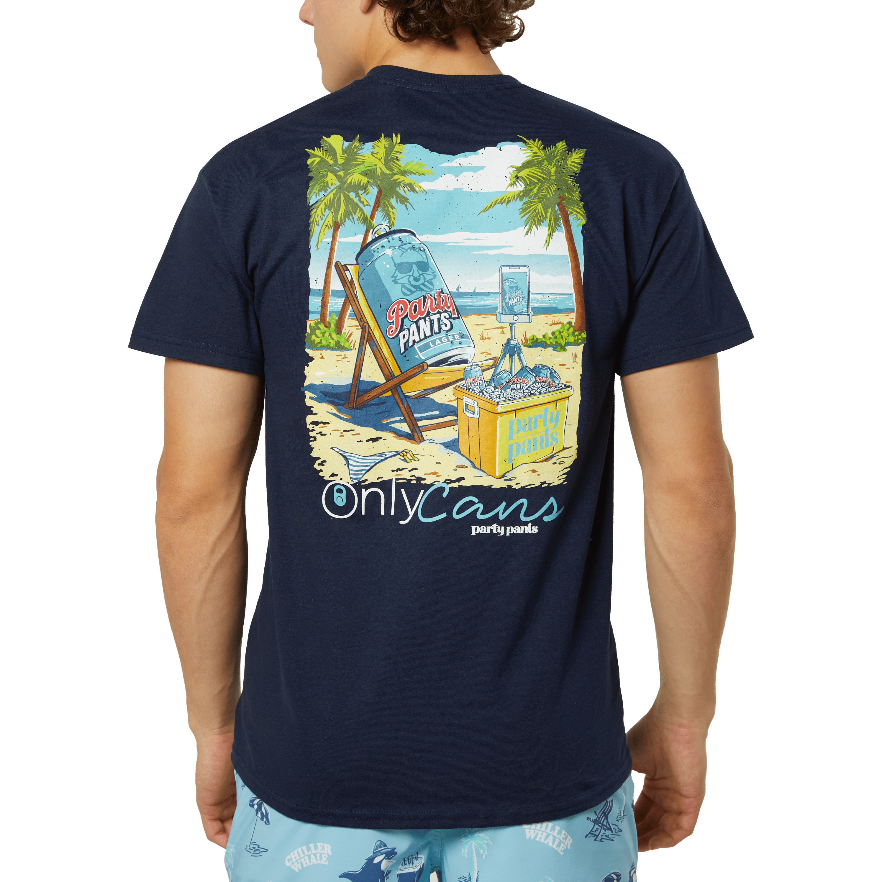 Only Cans Navy Blue T-Shirt Tees PARTY PANTS
