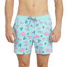 MOBY PARTY STARTER SHORT - MINT GREEN PRINTED SHORTS PARTY PANTS 