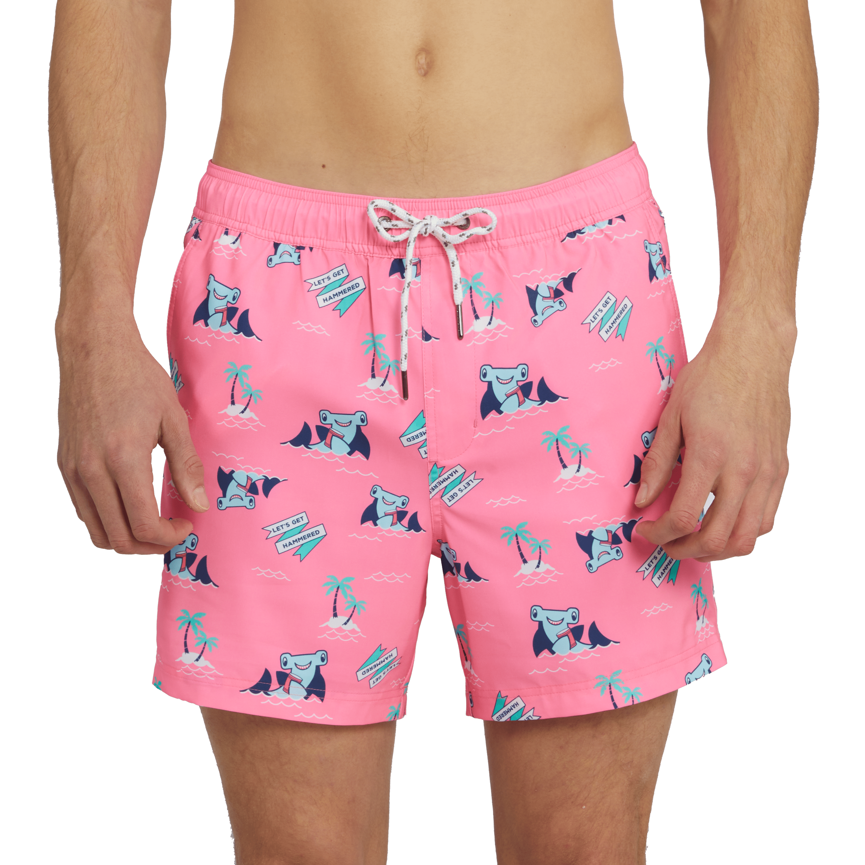 HAMMERTIME PARTY STARTER SHORT - NEON PINK PRINTED SHORTS PARTY PANTS 