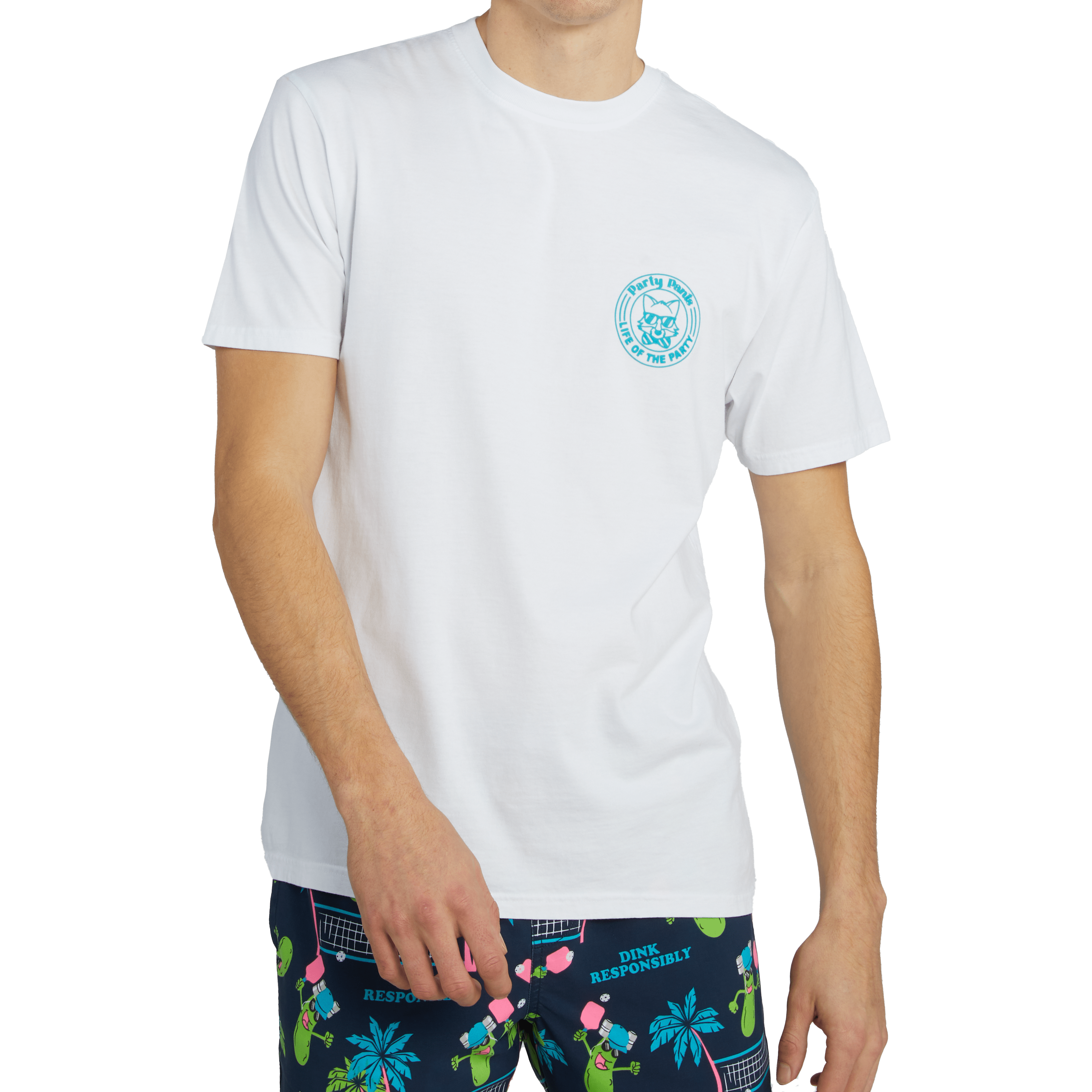 HEAVY DINKERS T- SHIRT - WHITE TEE PARTY PANTS 