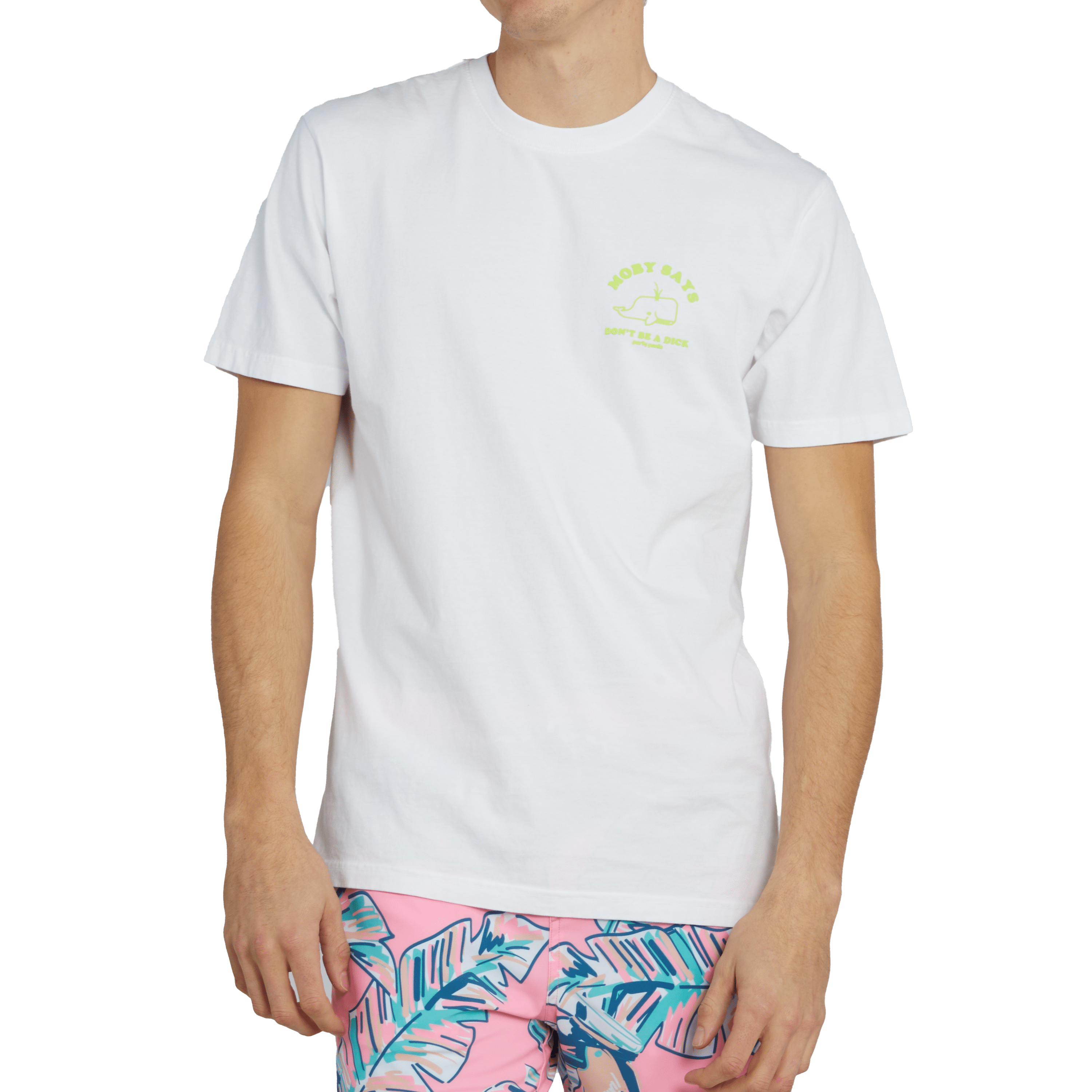 MOBY SAYS T-SHIRT - WHITE TEE PARTY PANTS