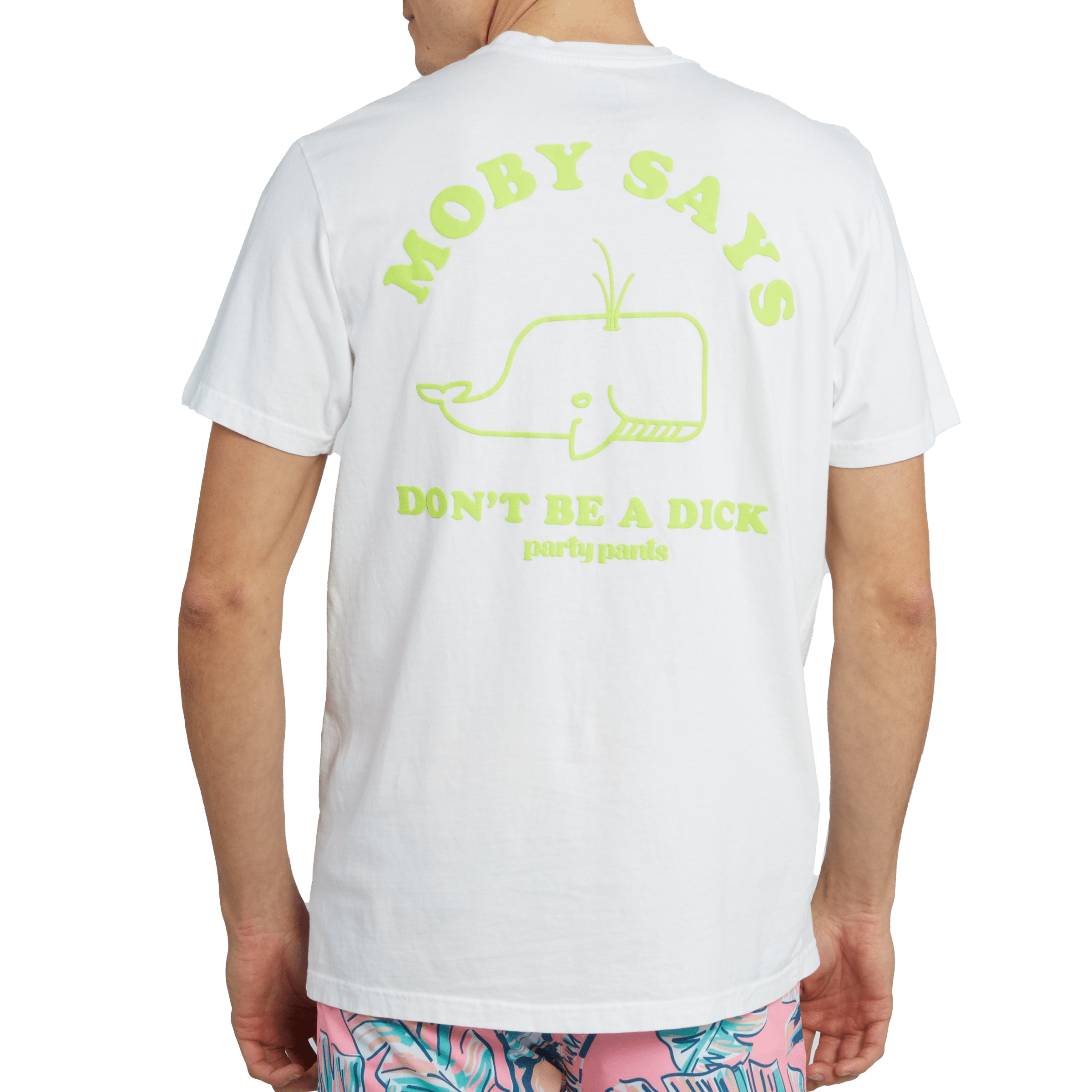 MOBY SAYS T-SHIRT - WHITE TEE PARTY PANTS