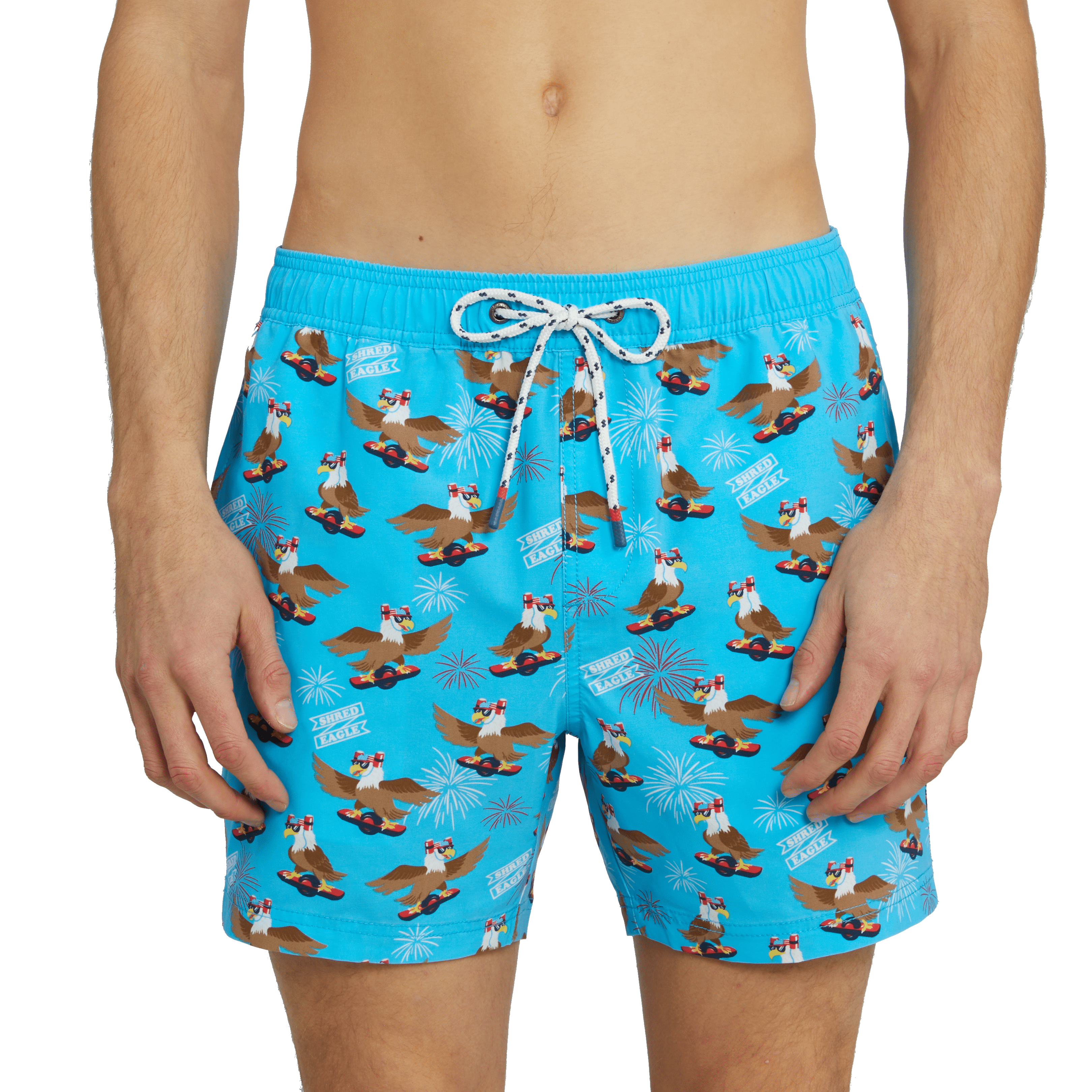 SHRED EAGLE PARTY STARTER SHORT - BLUE PARTY STARTER SHORTS PARTY PANTS