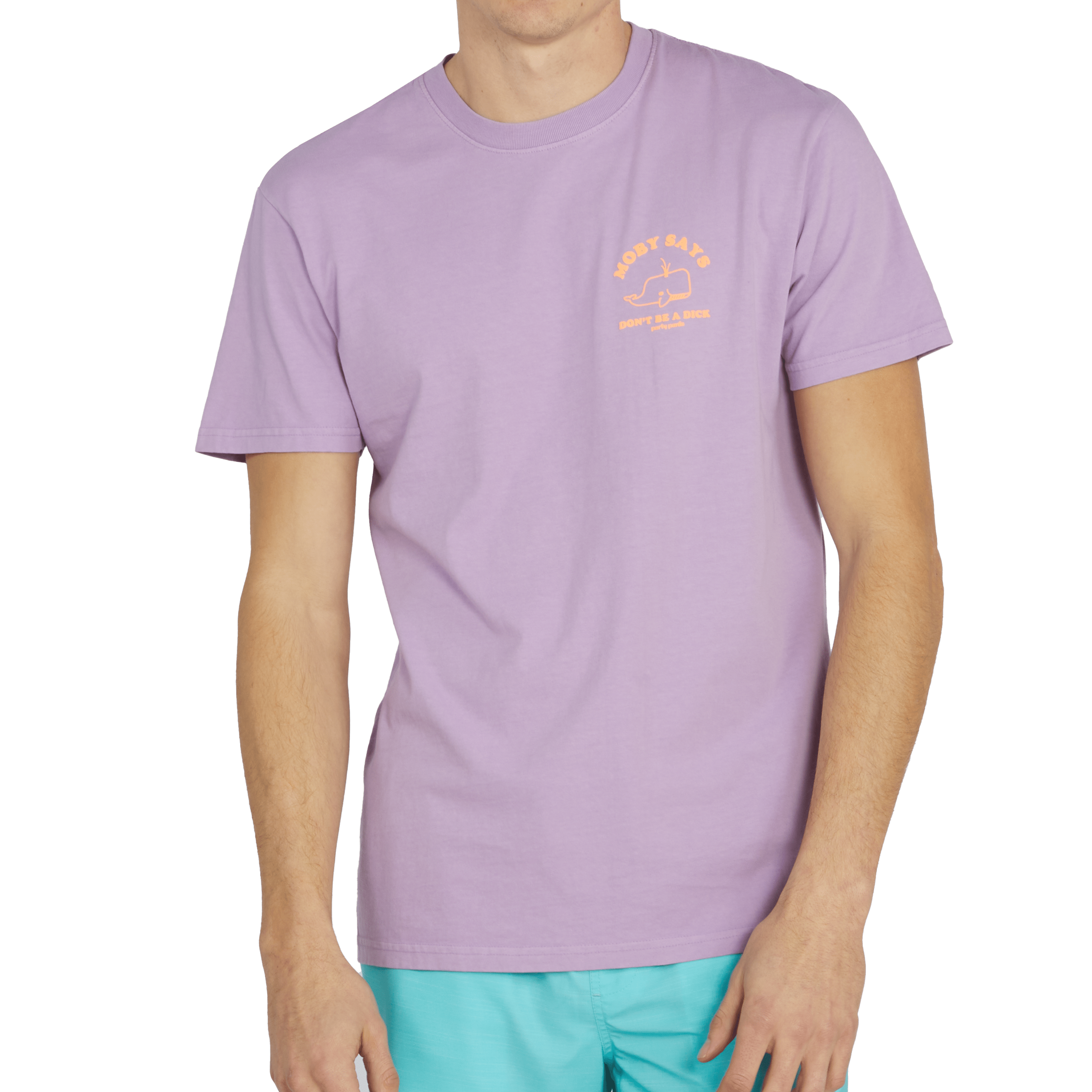 MOBY SAYS T-SHIRT - PURPLE TEE PARTY PANTS 