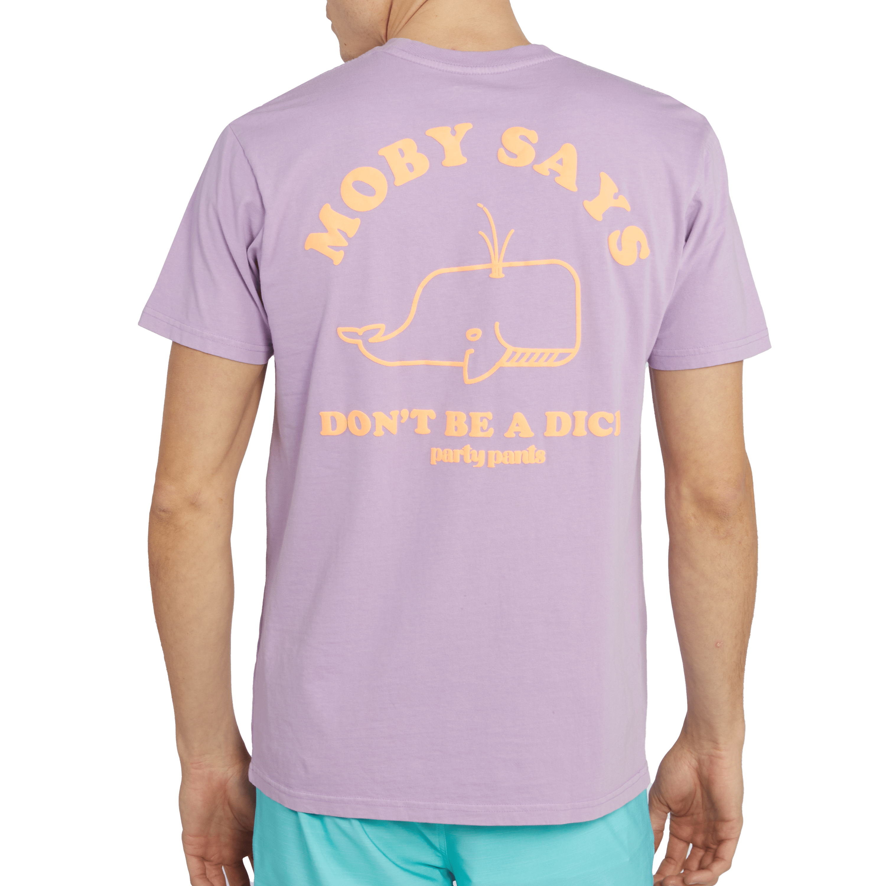 MOBY SAYS T-SHIRT - PURPLE TEE PARTY PANTS 