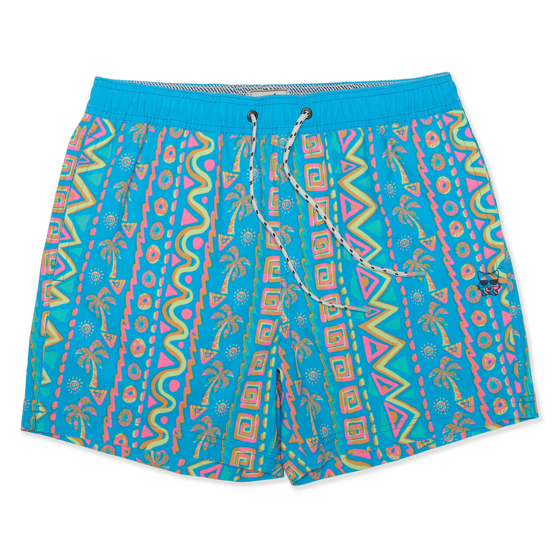 Festival in Cyan - Men's 5" Party Starter Shorts PARTY STARTER SHORT PARTY PANTS