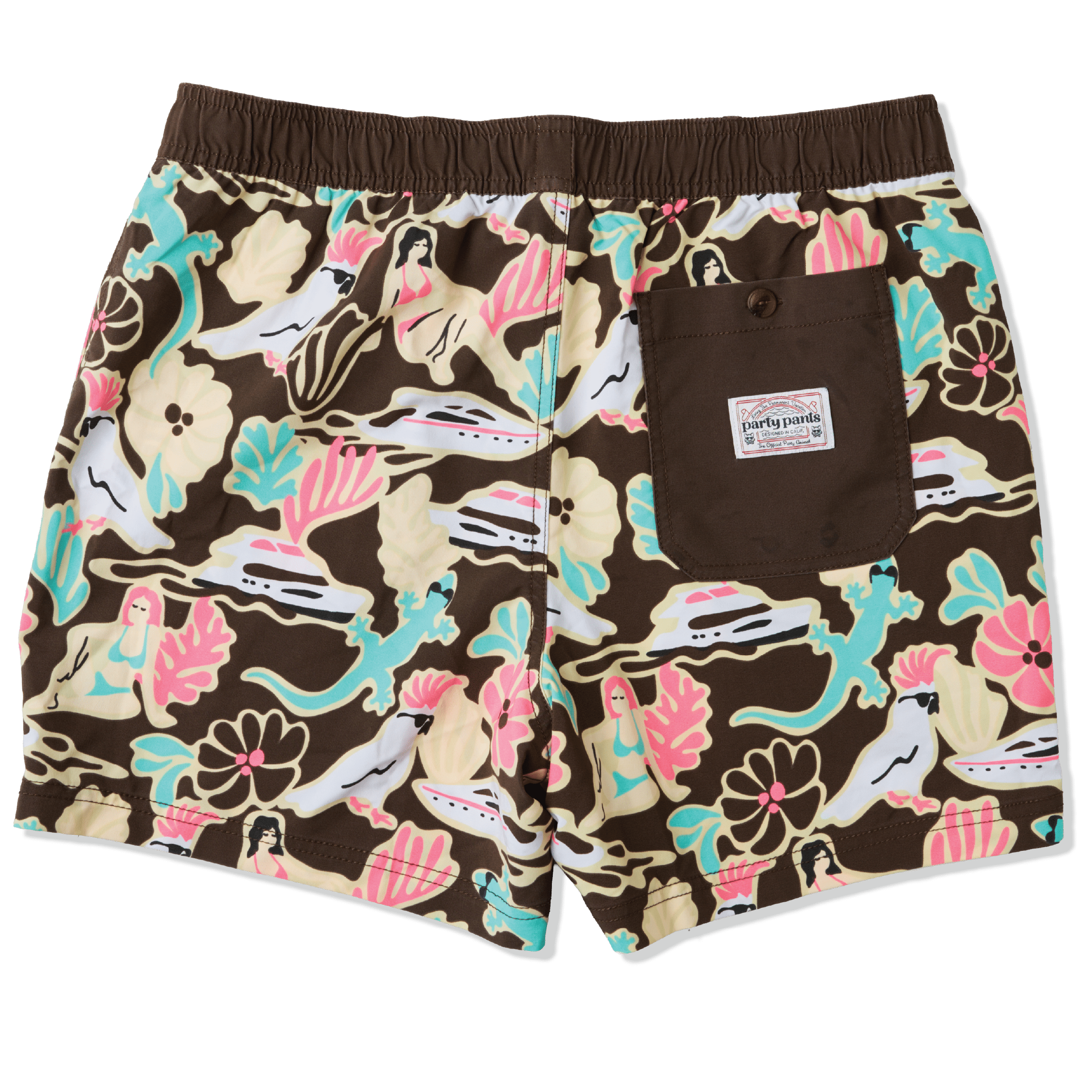 Fiestas & Siestas in Brown - Men's 5" Party Starter Shorts PARTY STARTER SHORT PARTY PANTS